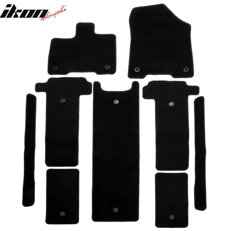 2021-2025 Toyota Sienna Floor Mats Liner Front Rear Carpets 9PC - Image 4