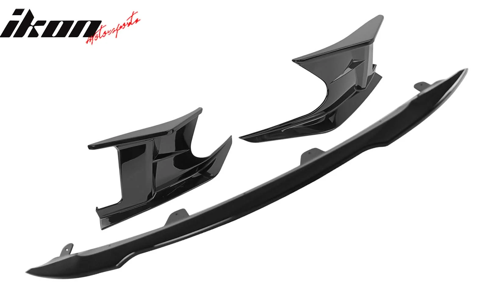 2022-2023 Toyota Corolla Gloss Black Front Bumper Lip + Side Canards - Image 4