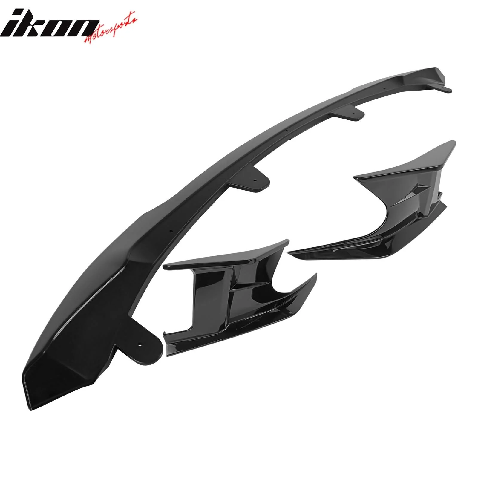2022-2023 Toyota Corolla Gloss Black Front Bumper Lip + Side Canards - Image 5
