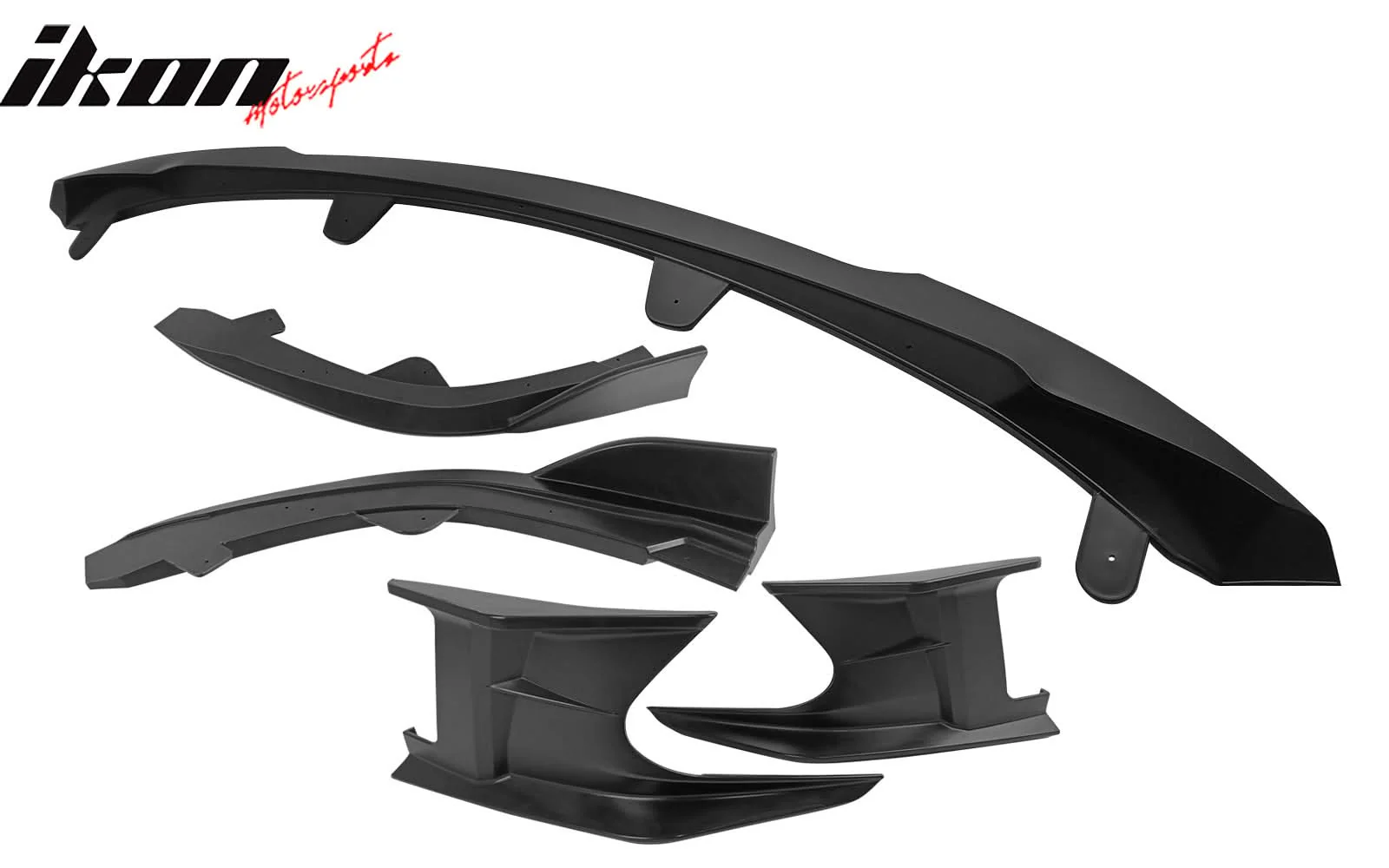 2022-2023 Toyota Corolla Matte Black 3PC Front Bumper Lip+Side Canards - Image 4