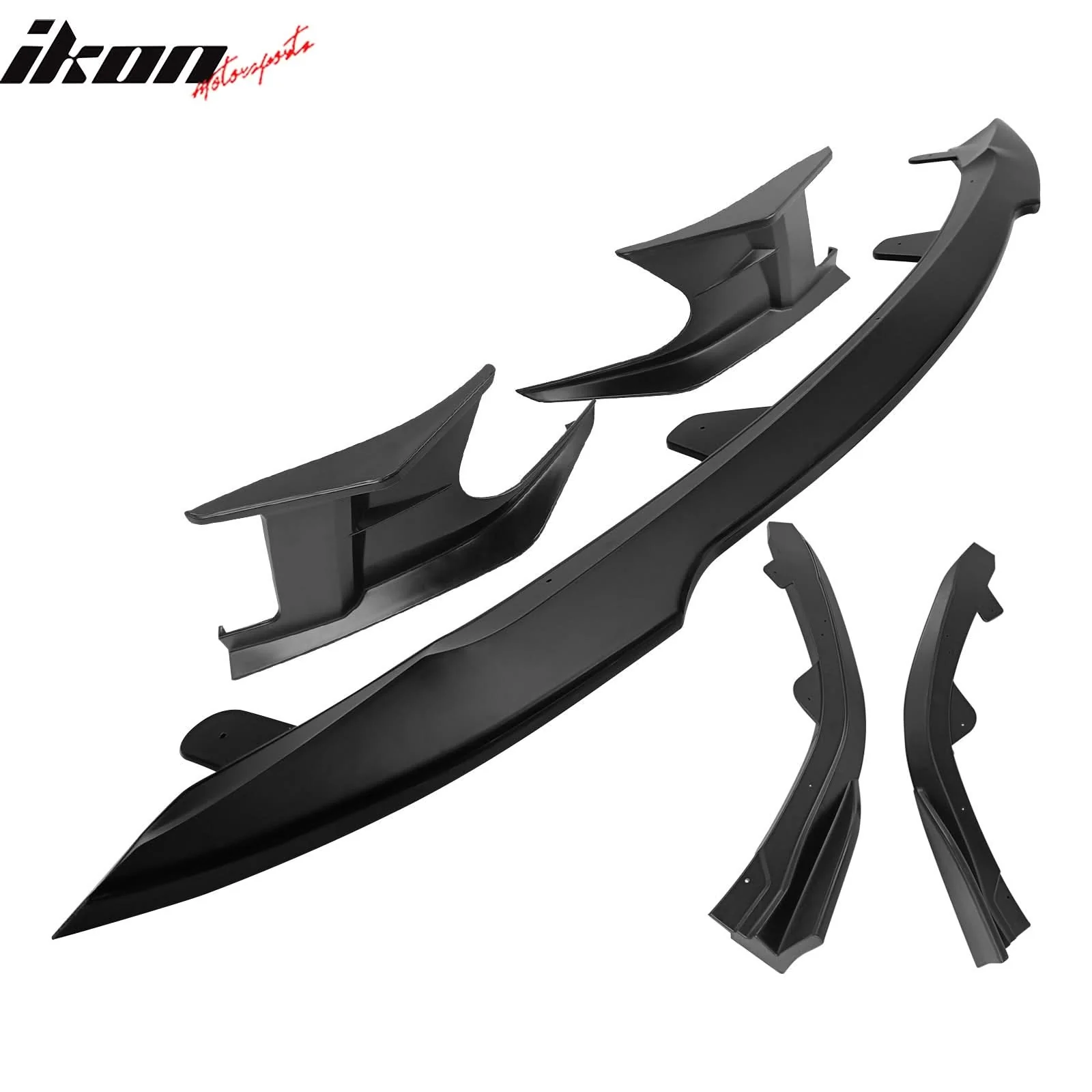 2022-2023 Toyota Corolla Matte Black 3PC Front Bumper Lip+Side Canards - Image 5