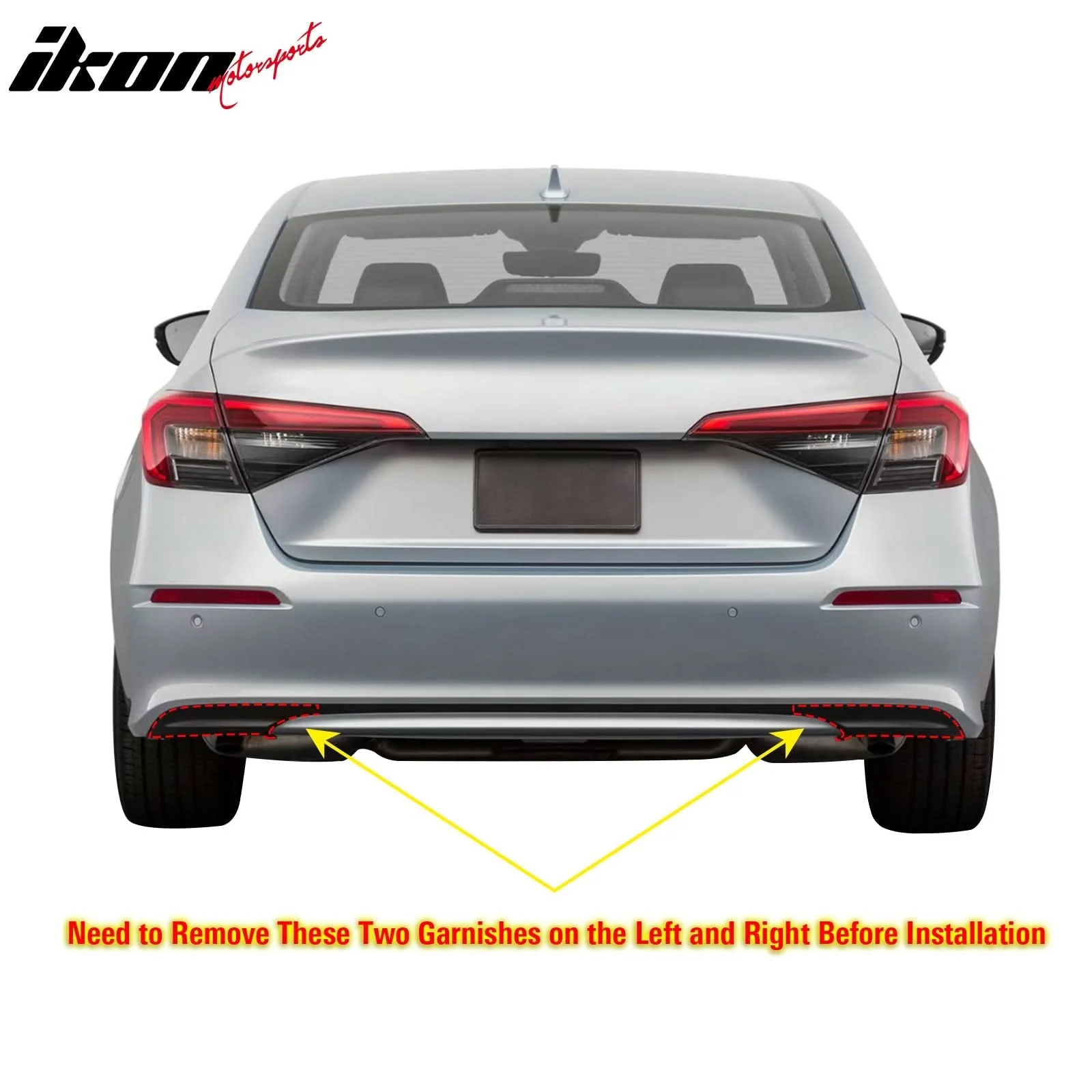 2022-2024 Civic FE-C Style Gloss Black Bodykit (Front Rear Trunk Side) - Image 10
