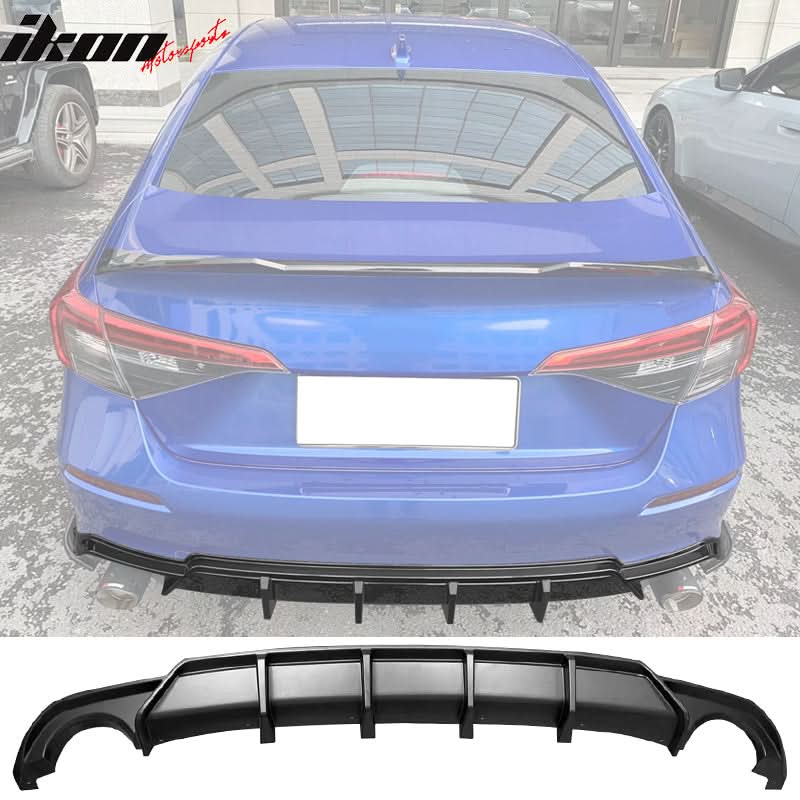 2022-2024 Civic FE-C Style Matte Black Bodykit (Front Rear Trunk Side) - Image 6