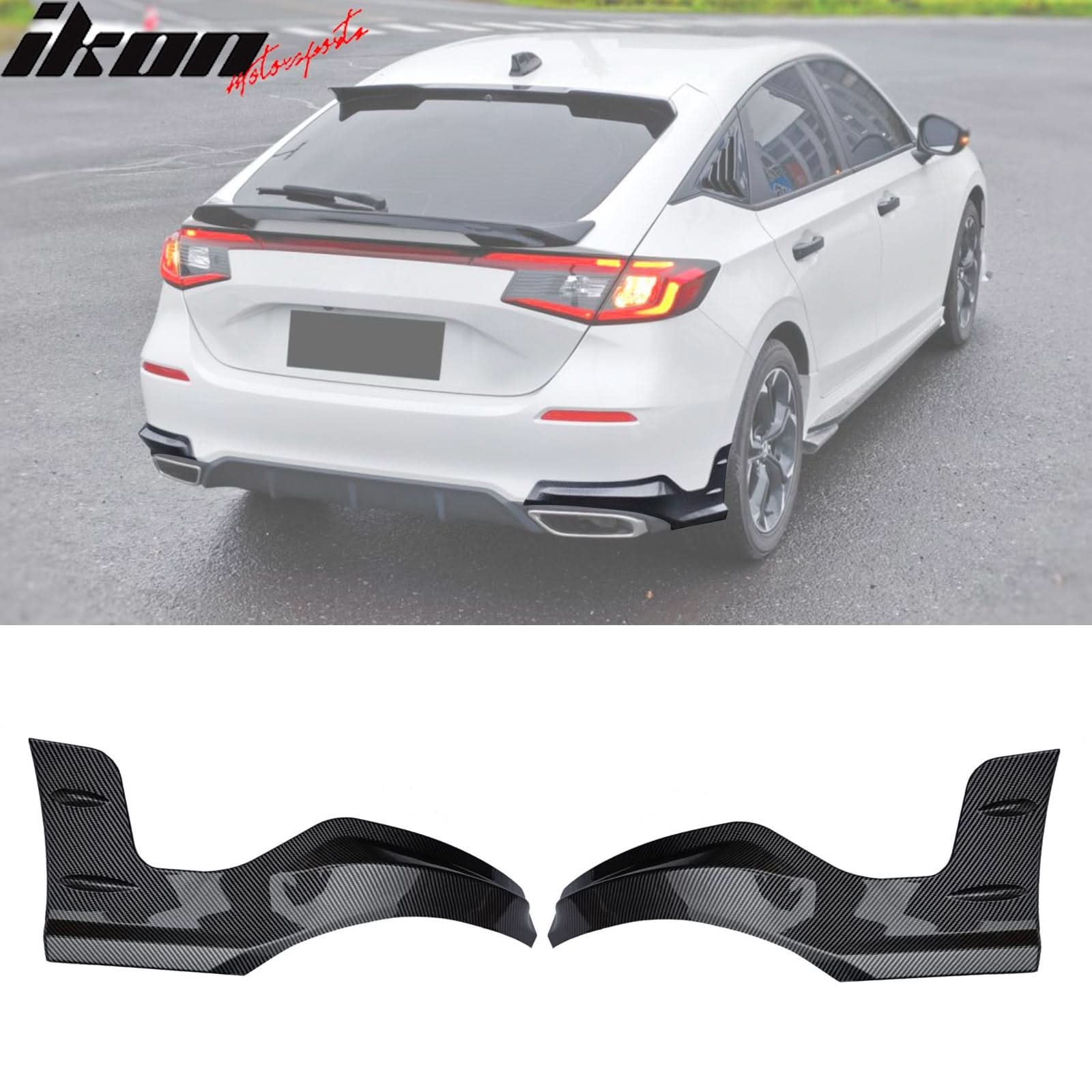 2022-2024 Honda Civic Mugen Style Rear Bumper Lip Aprons - Image 11