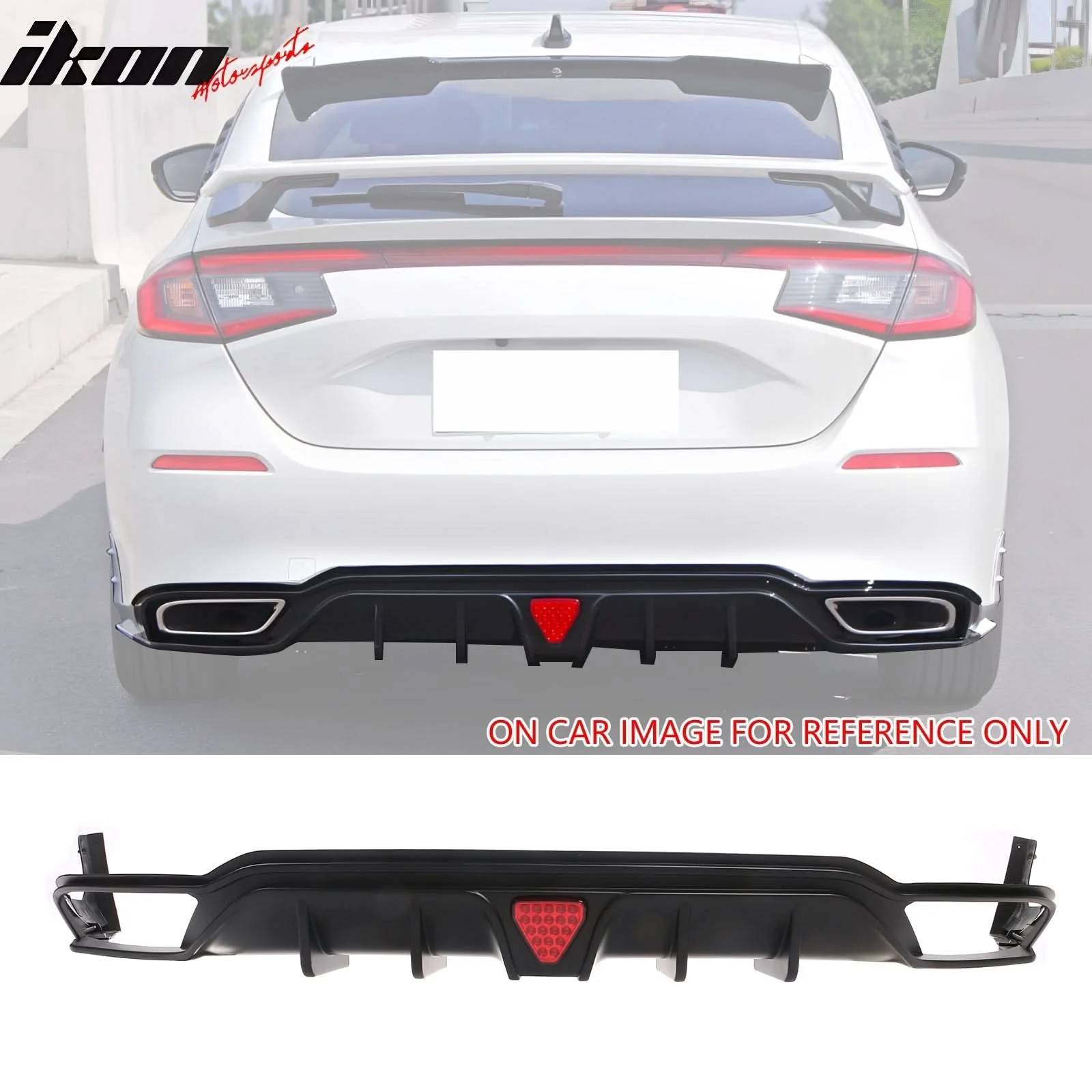 2022-2024 Honda Civic Rear Diffuser Lip Aprons PP - Image 5