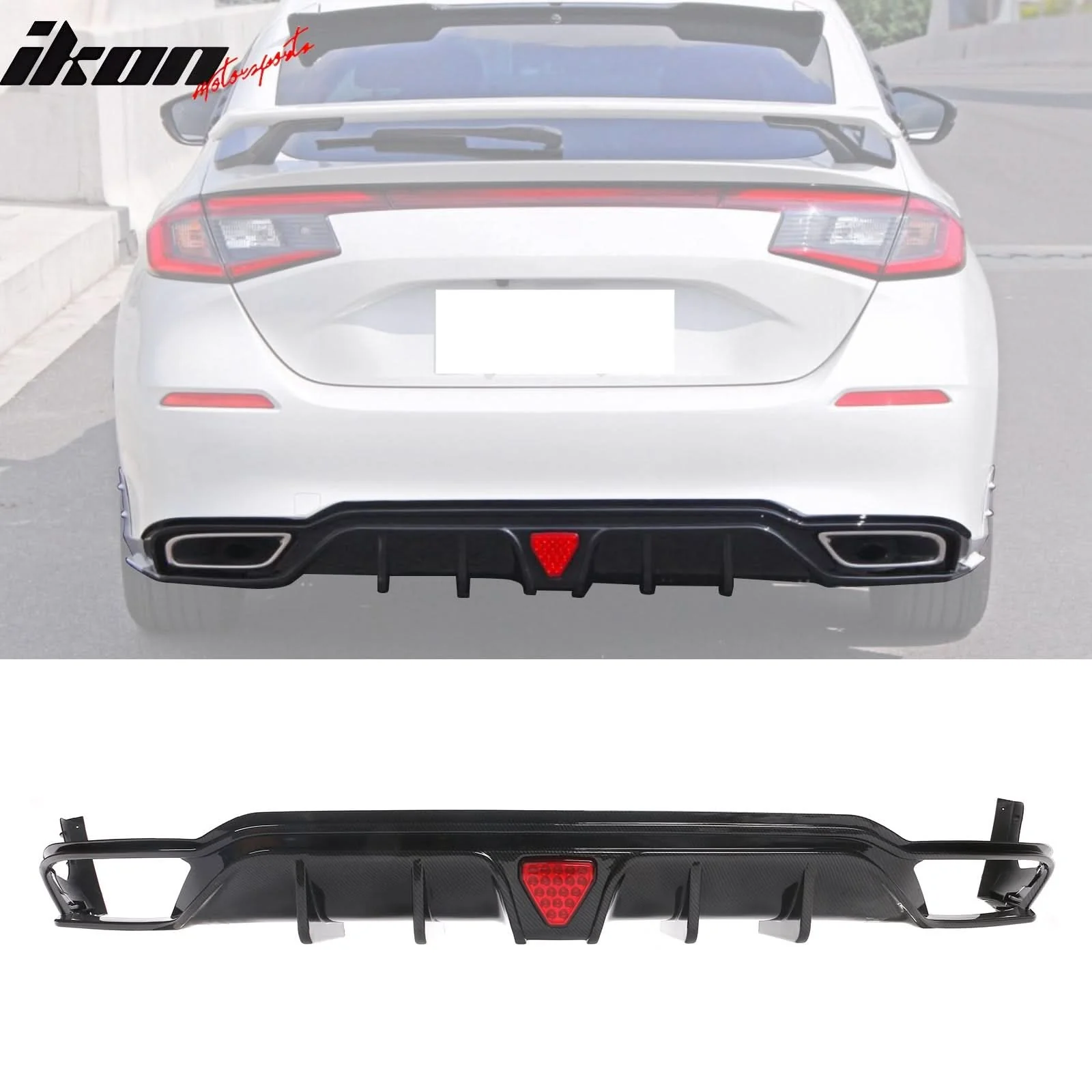 2022-2024 Honda Civic Rear Diffuser Lip Aprons PP - Image 7