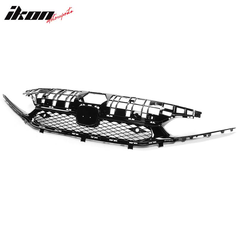 2022-2024 Honda Civic Sedan Rock Style Upper Grille Gloss Black ABS - Image 3