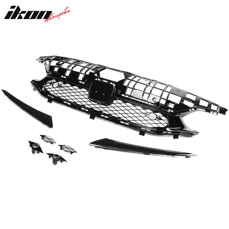 2022-2024 Honda Civic Sedan Rock Style Upper Grille Gloss Black ABS - Image 4