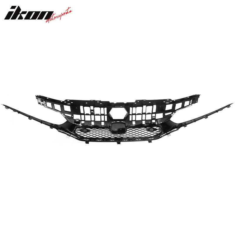 2022-2024 Honda Civic Sedan Rock Style Upper Grille Gloss Black ABS - Image 9