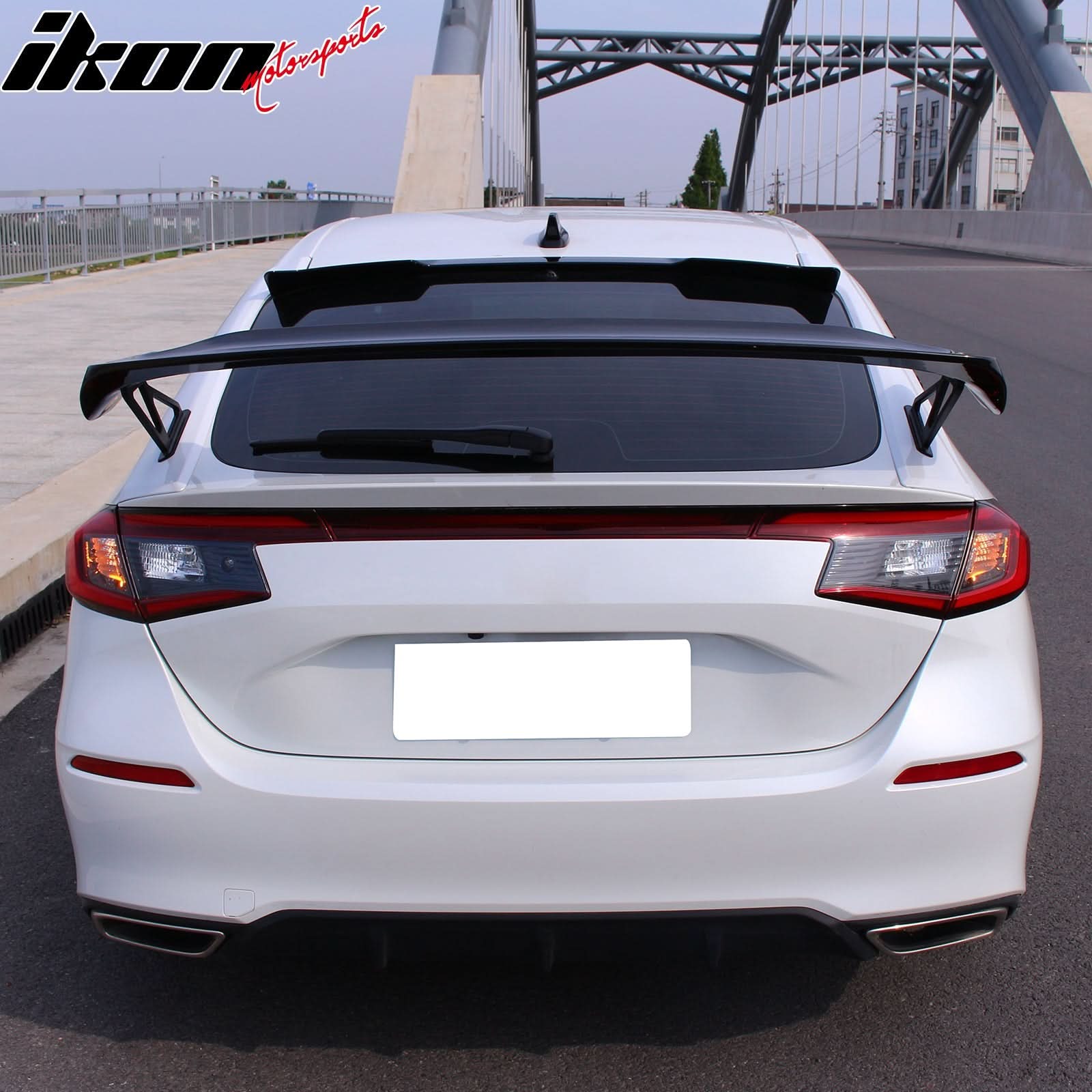 2022-2024 Honda Civic Type R Gloss Trunk Spoiler Mounting Plate ABS - Image 4