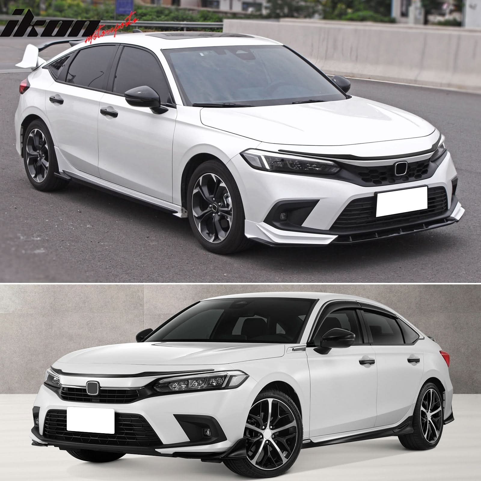 2022-2025 Honda Civic Sedan Hatchback Gloss Black Grille Trim ABS - Image 2