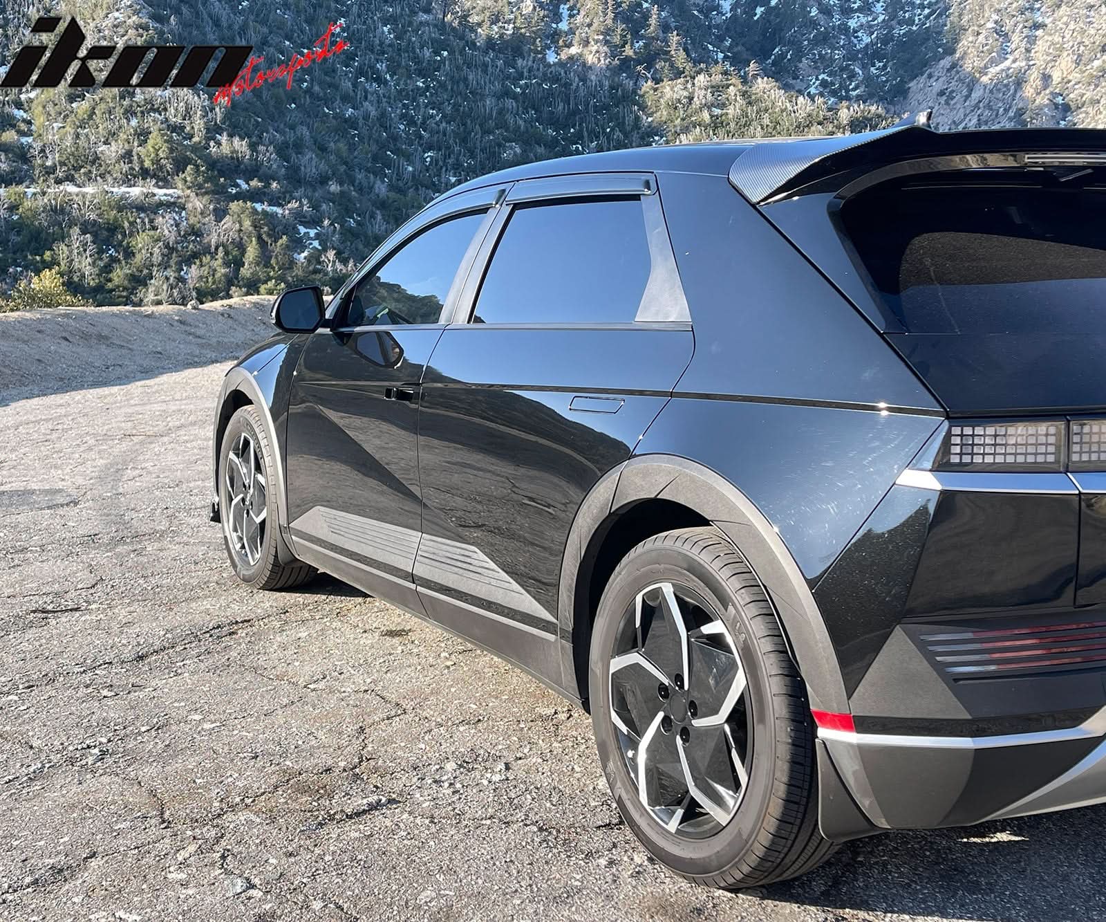2022-2025 Hyundai Ioniq 5 Slim Style Black Window Visors Acrylic 4PCS - Image 6
