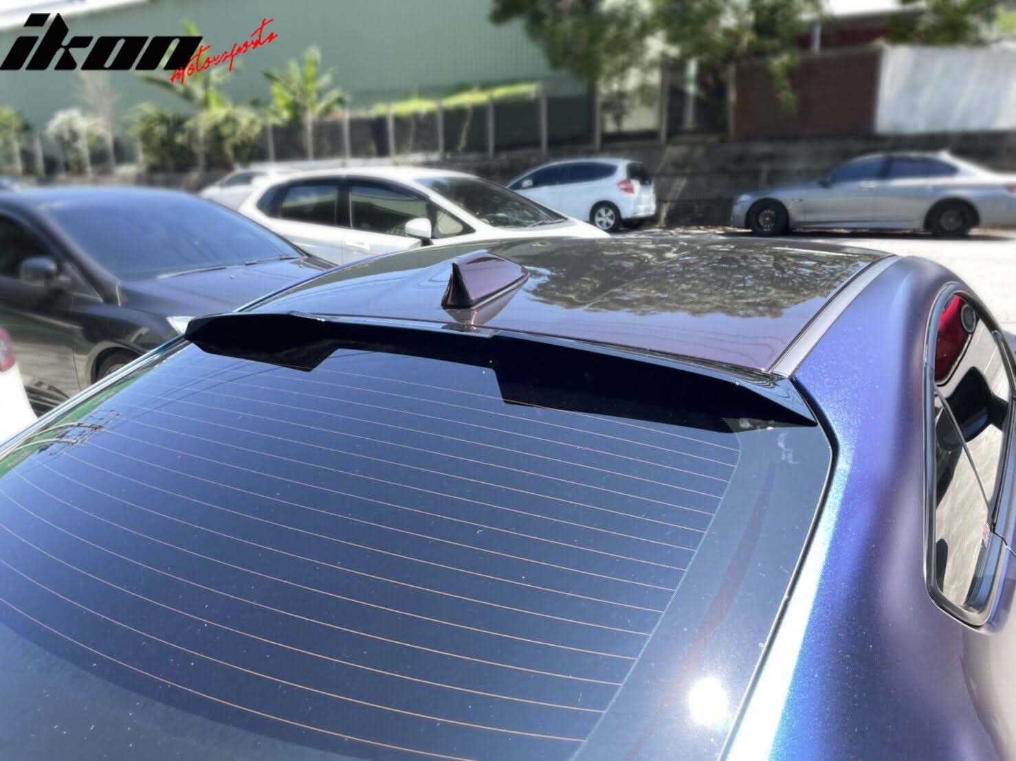2022-2025 Subaru BRZ Toyota GR86 V Style Rear Roof Spoiler Gloss Black - Image 2