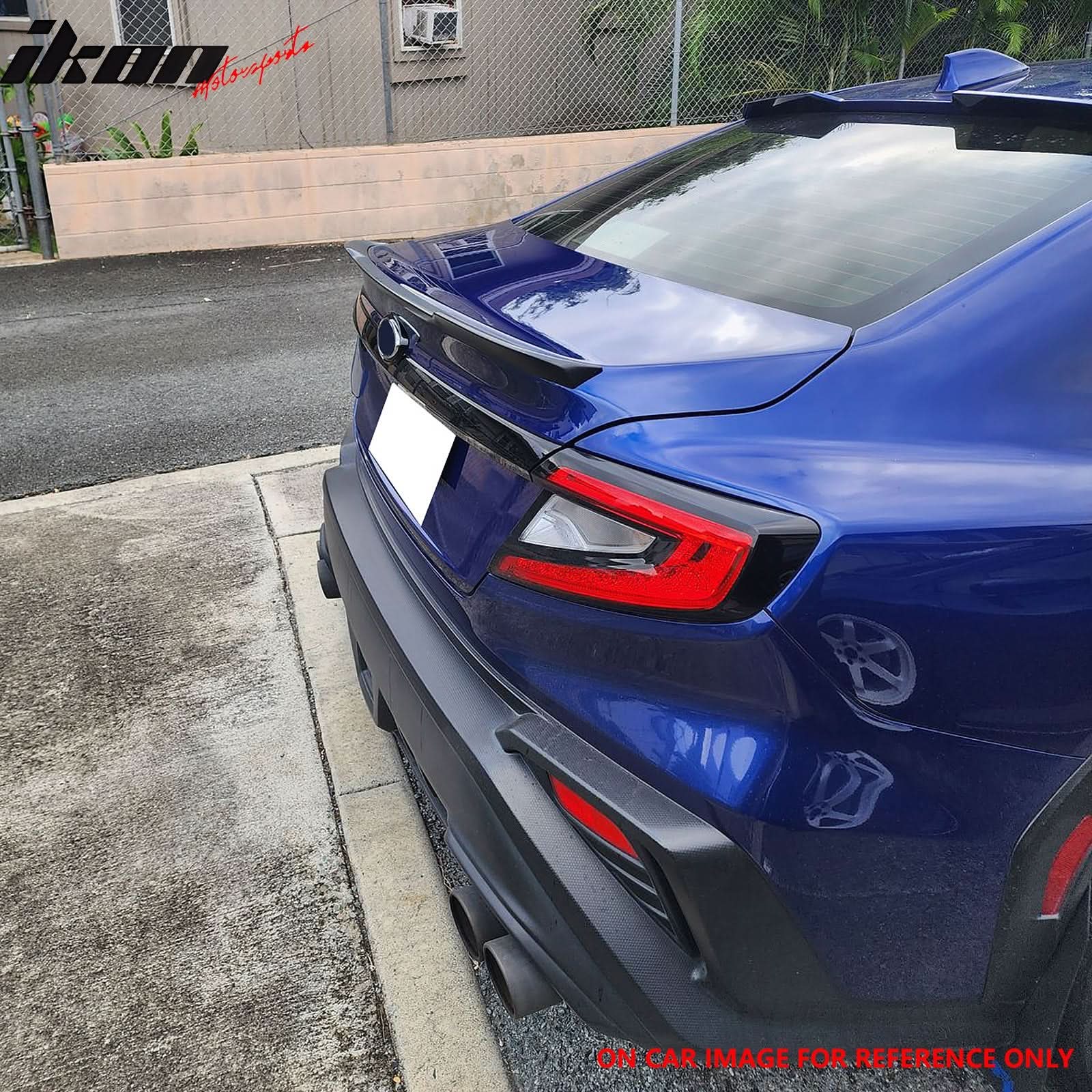 2022-2025 Subaru WRX D Style Matte Black Rear Trunk Spoiler ABS - Image 2