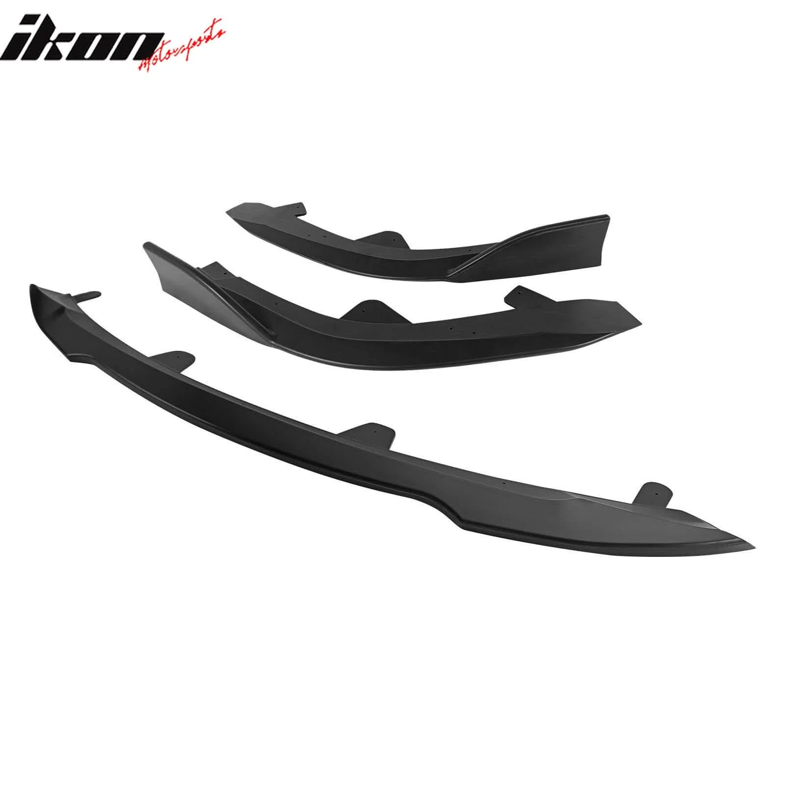 2022-2025 Toyota Corolla Auris 5-Door Matte Black 3PC Front Bumper Lip - Image 4