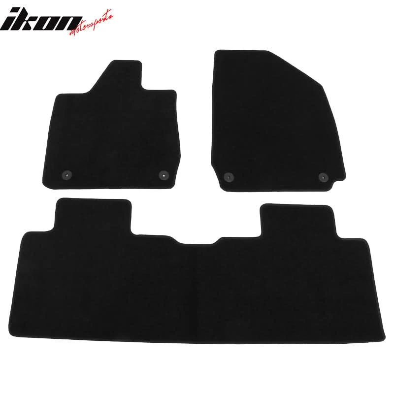 2023-2024 Hyundai Ioniq 6 3PCS Black Front Floor Mats Carpets Nylon - Image 2