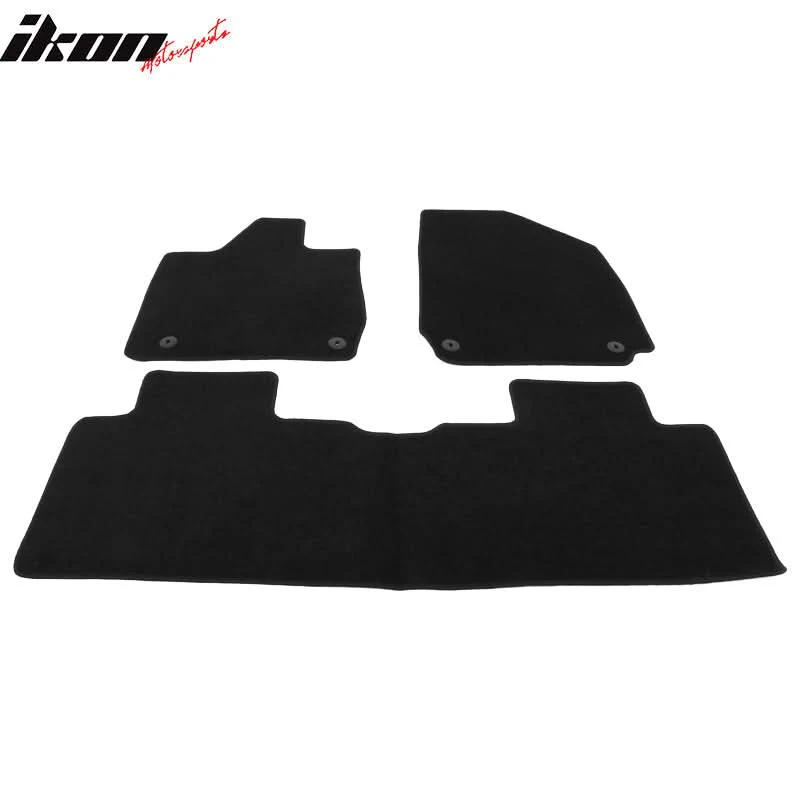 2023-2024 Hyundai Ioniq 6 3PCS Black Front Floor Mats Carpets Nylon - Image 3