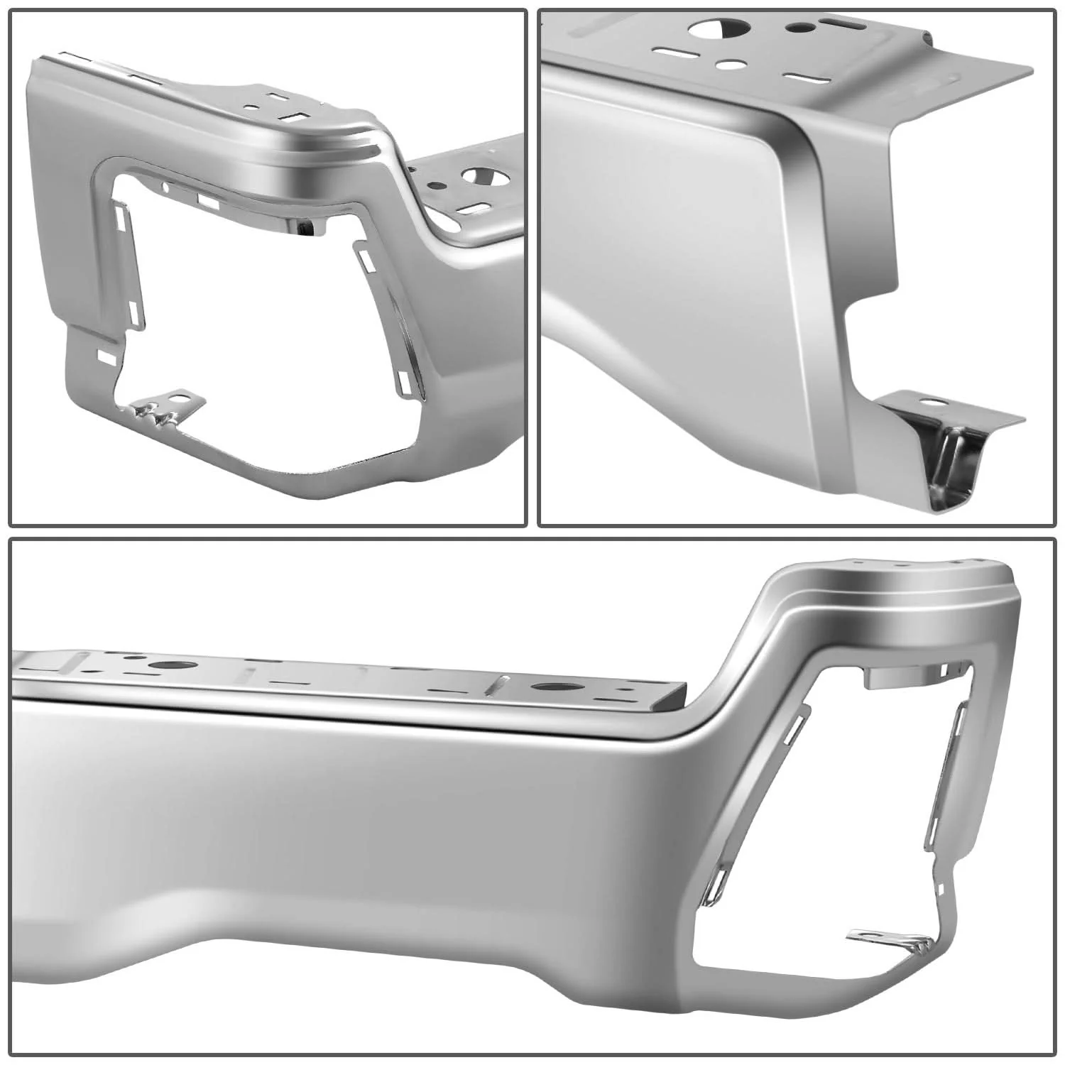 2023-2025 Ford F-250/F-350/F-450 Super Duty Chrome Rear Bumper Cover - Image 2