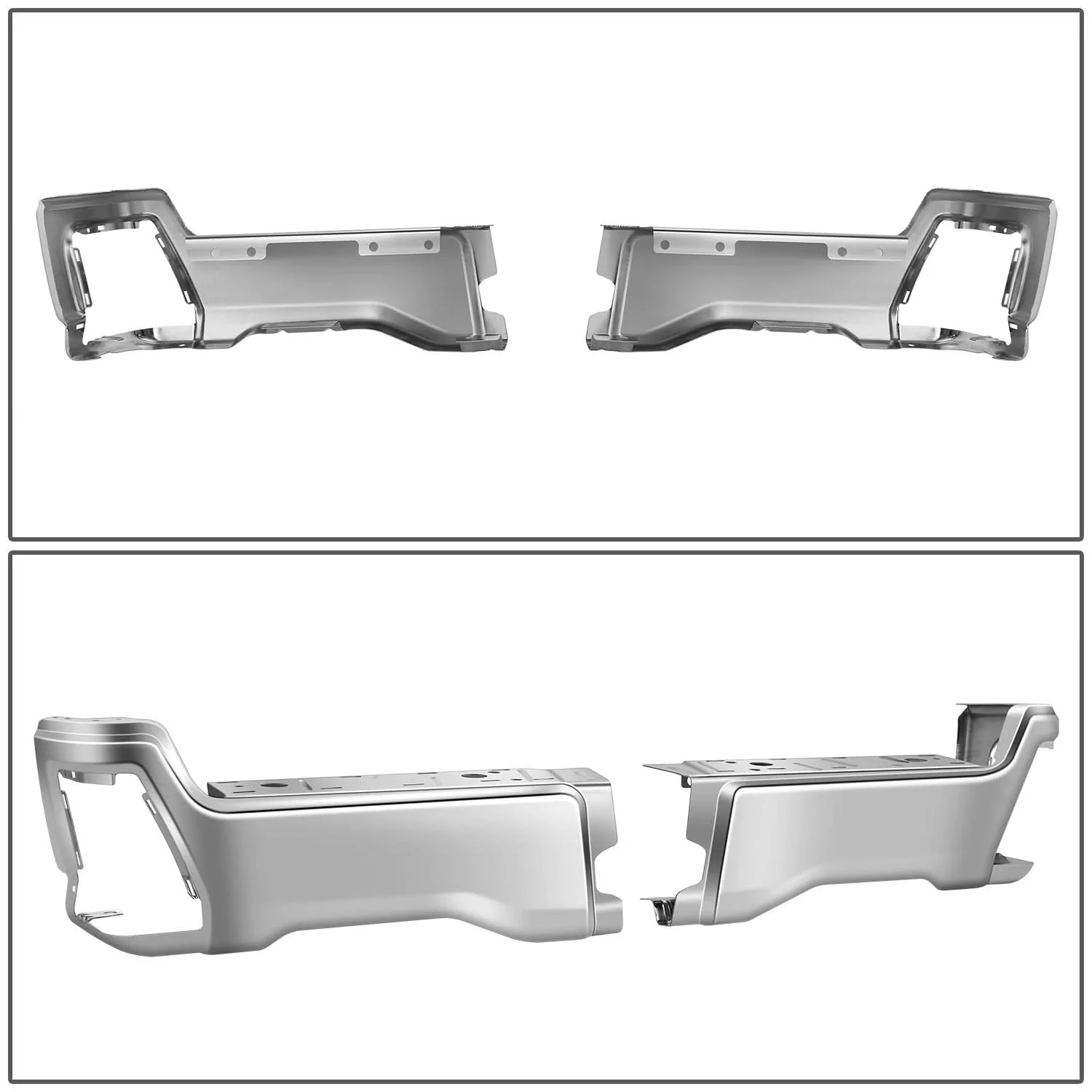 2023-2025 Ford F-250/F-350/F-450 Super Duty Chrome Rear Bumper Cover - Image 4