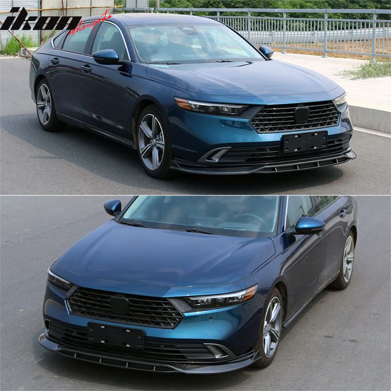 2023-2025 Honda Accord Front Bumper Lip V1 4PC Spoiler Black PP - Image 10
