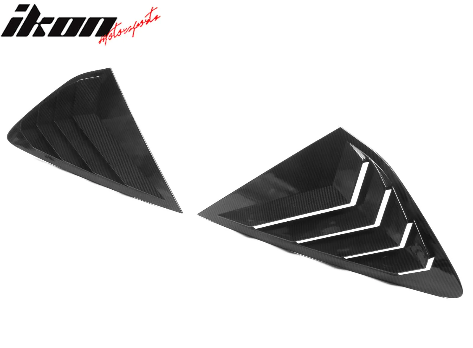 2023-2025 Honda Accord IKON Black Rear Quarter Window Louver ABS - Image 14