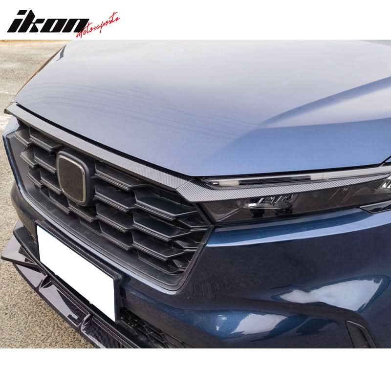 2023-2025 Honda CR-V Carbon Fiber Print Front Bumper Grille Cover Trim - Image 2