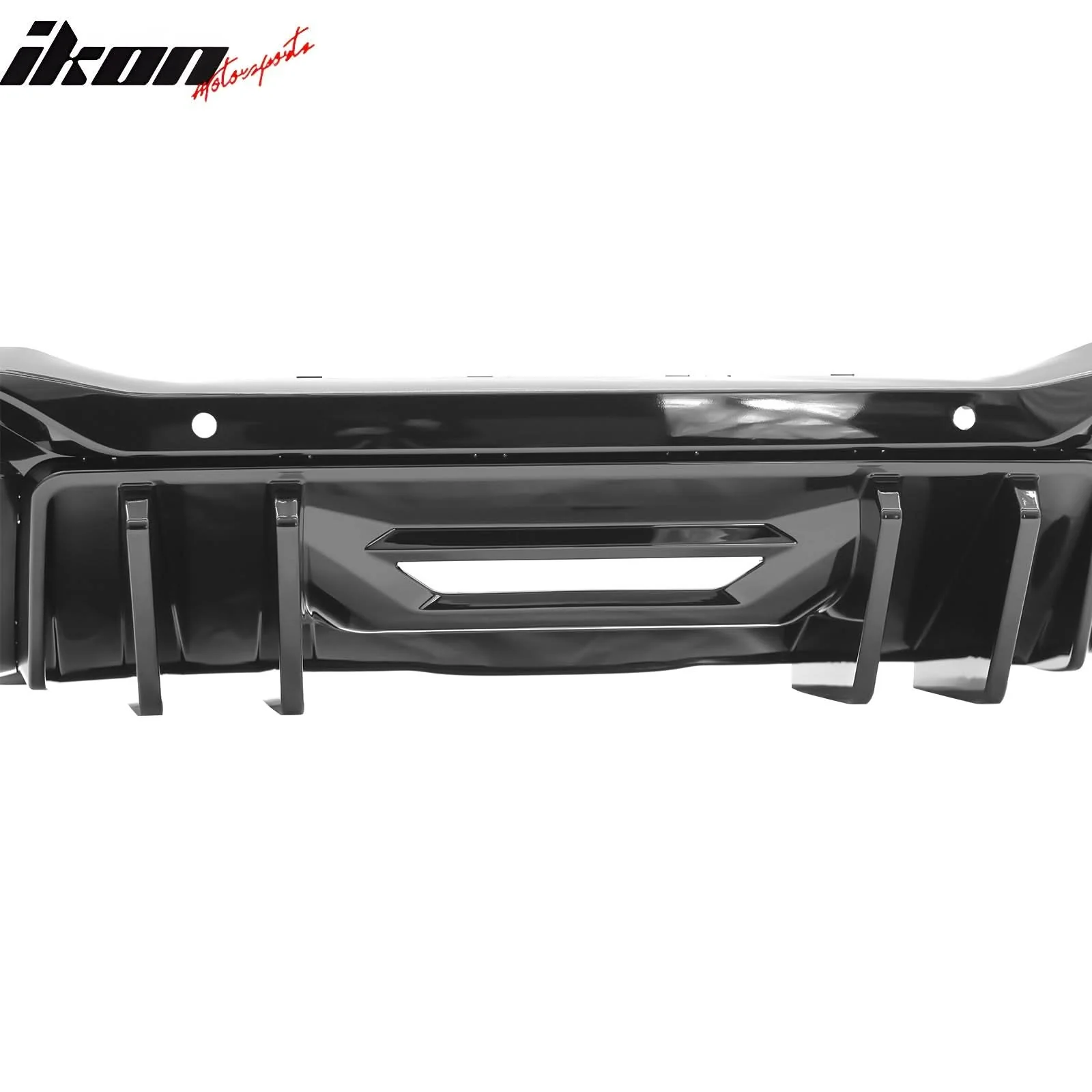 2024-2025 Ford Mustang Competition Style Gloss Black Rear Diffuser PP - Image 5