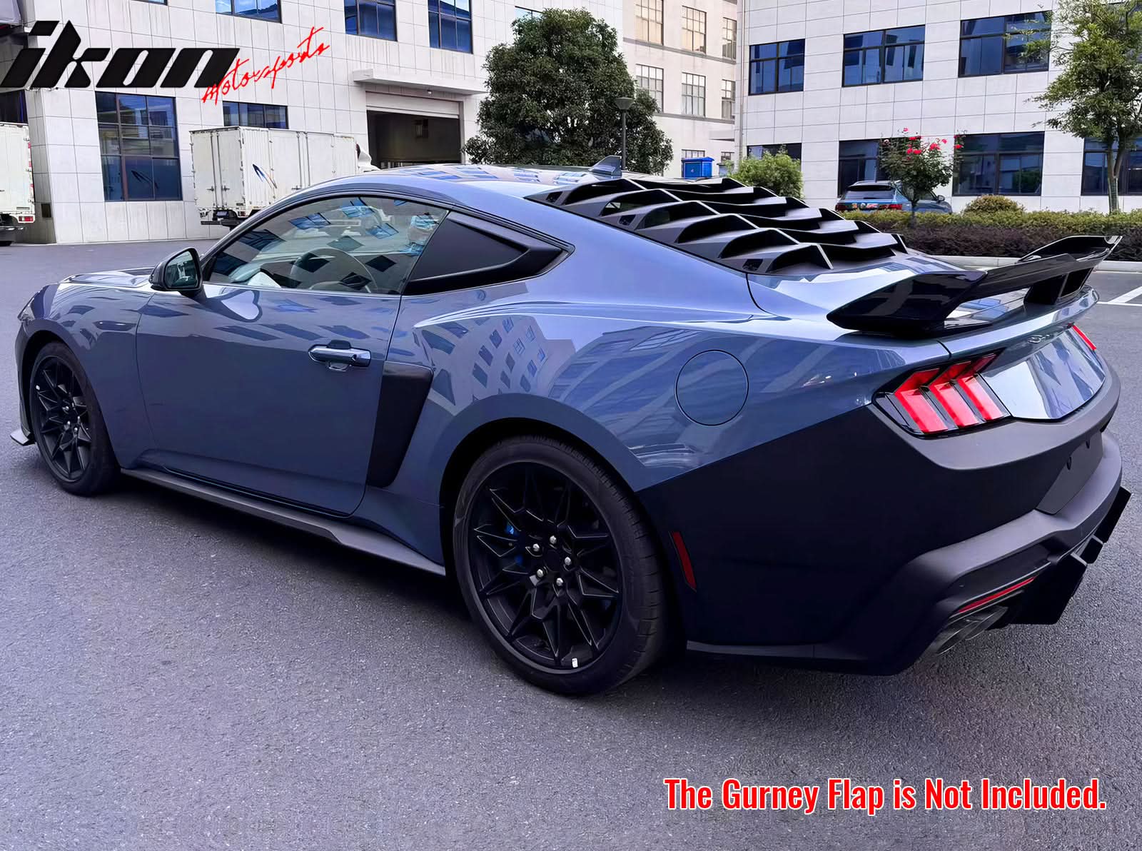 2024-2025 Ford Mustang Coupe Dark Horse Gloss Black Trunk Spoiler ABS - Image 4