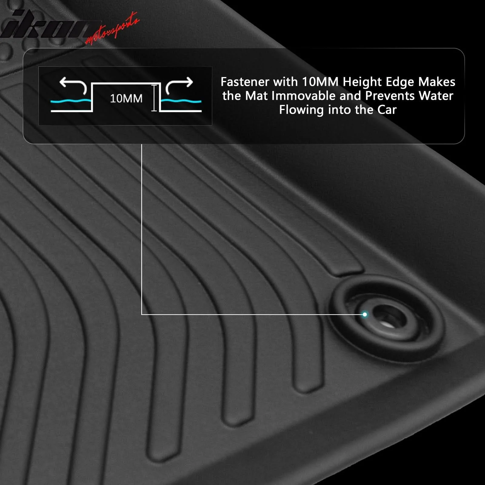 2024-2025 Hyundai Santa Fe Hybrid 3D IKON All Weather Floor Mats TPE - Image 2