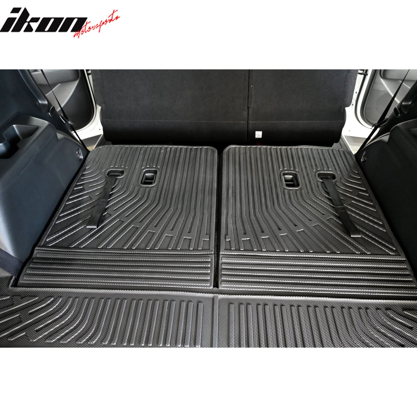 2024-2025 Hyundai Santa Fe Trunk Mat W/ Backrest Rear Seat Liner Black - Image 4