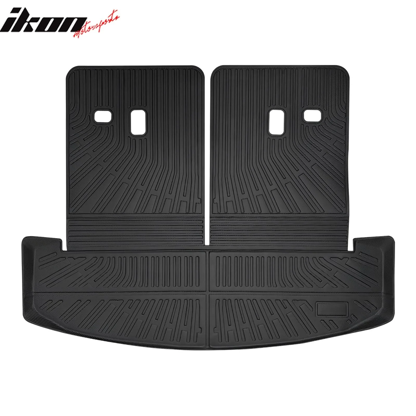2024-2025 Hyundai Santa Fe Trunk Mat W/ Backrest Rear Seat Liner Black - Image 7