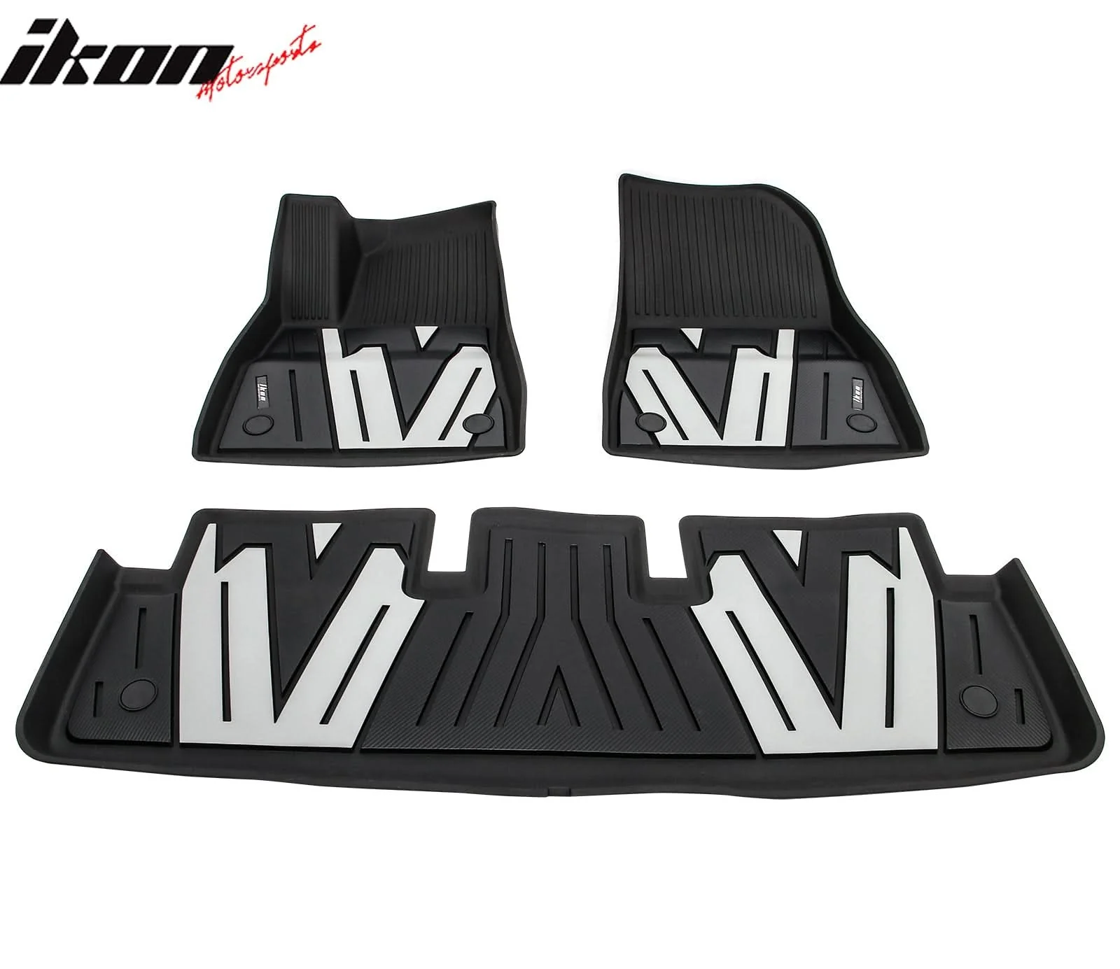 2024-2025 Tesla Model 3 3D Floor Mats Liner Black& Gray TPE Injection - Image 4