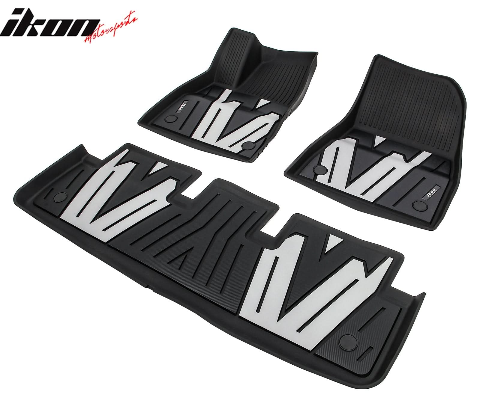 2024-2025 Tesla Model 3 3D Floor Mats Liner Black& Gray TPE Injection - Image 6