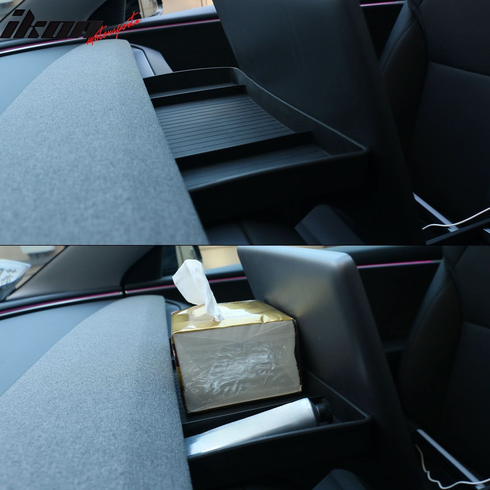 2024-2025 Tesla Model 3 Highland Dashboard Hidden Organizer Tray TPE - Image 3