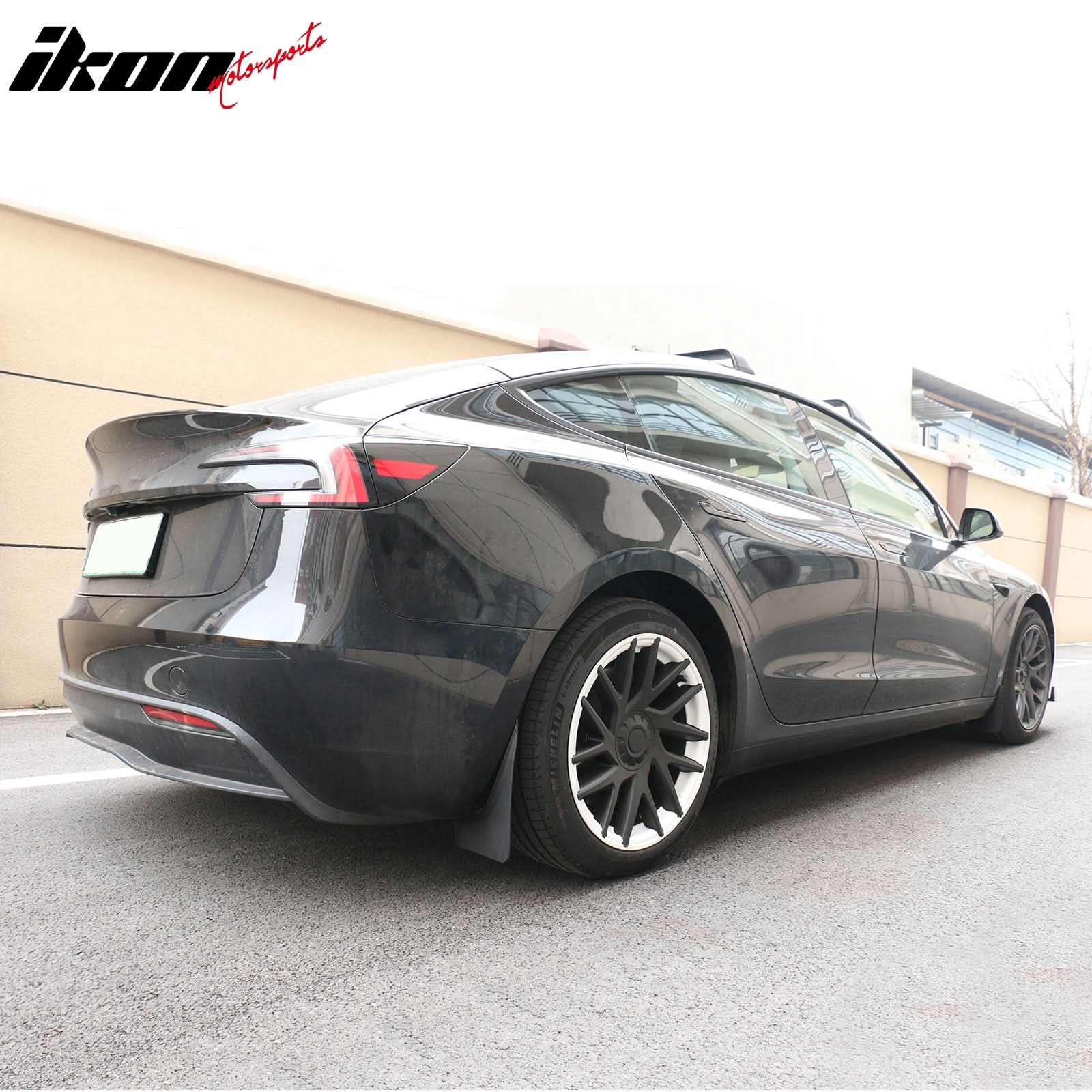 2024-2025 Tesla Model 3 OE Style Front Rear Mud Flaps Splash Guards PP - Image 2