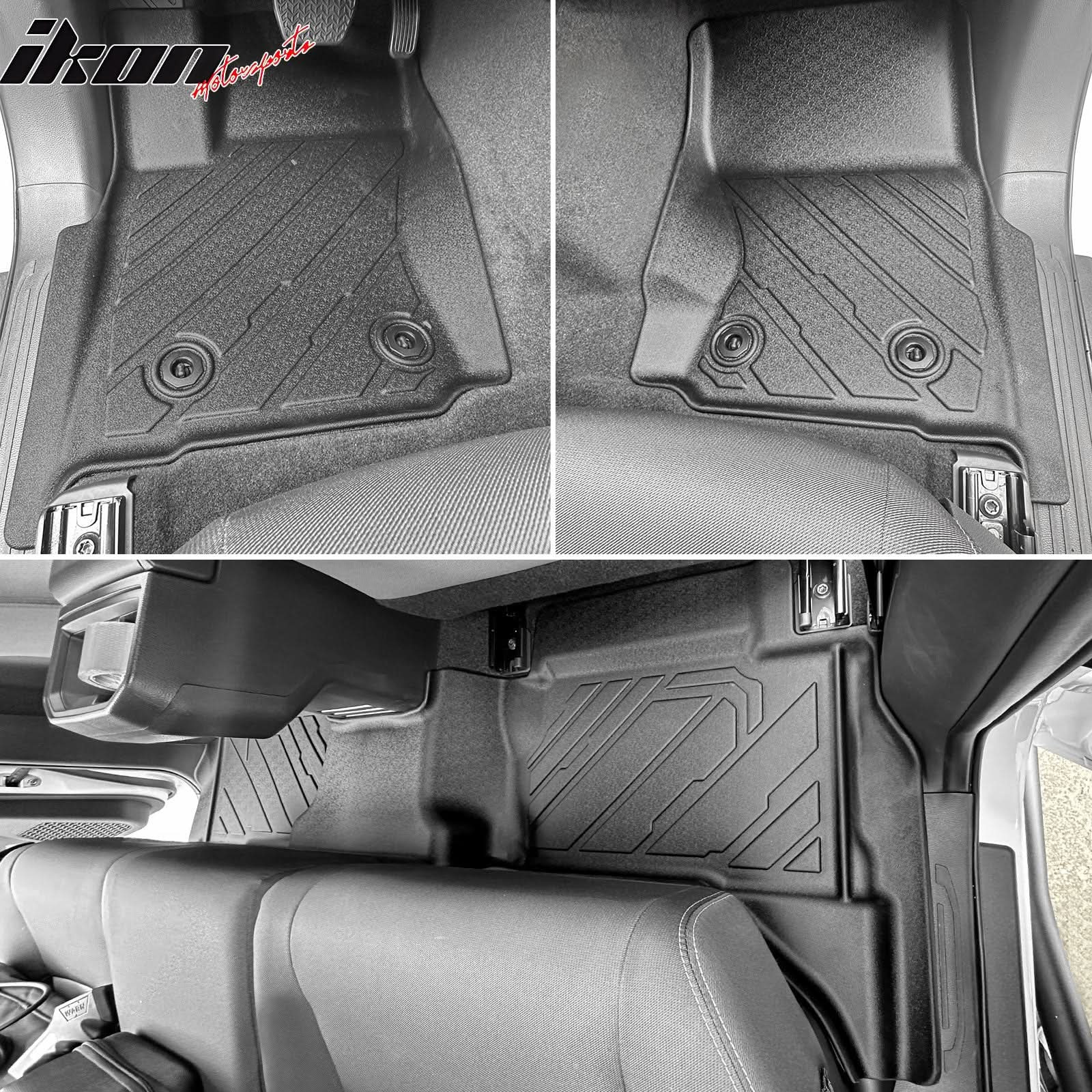 2024-2025 Toyota Tacoma Crew Cab 3D Floor Mats All Weather Carpets TPE - Image 2
