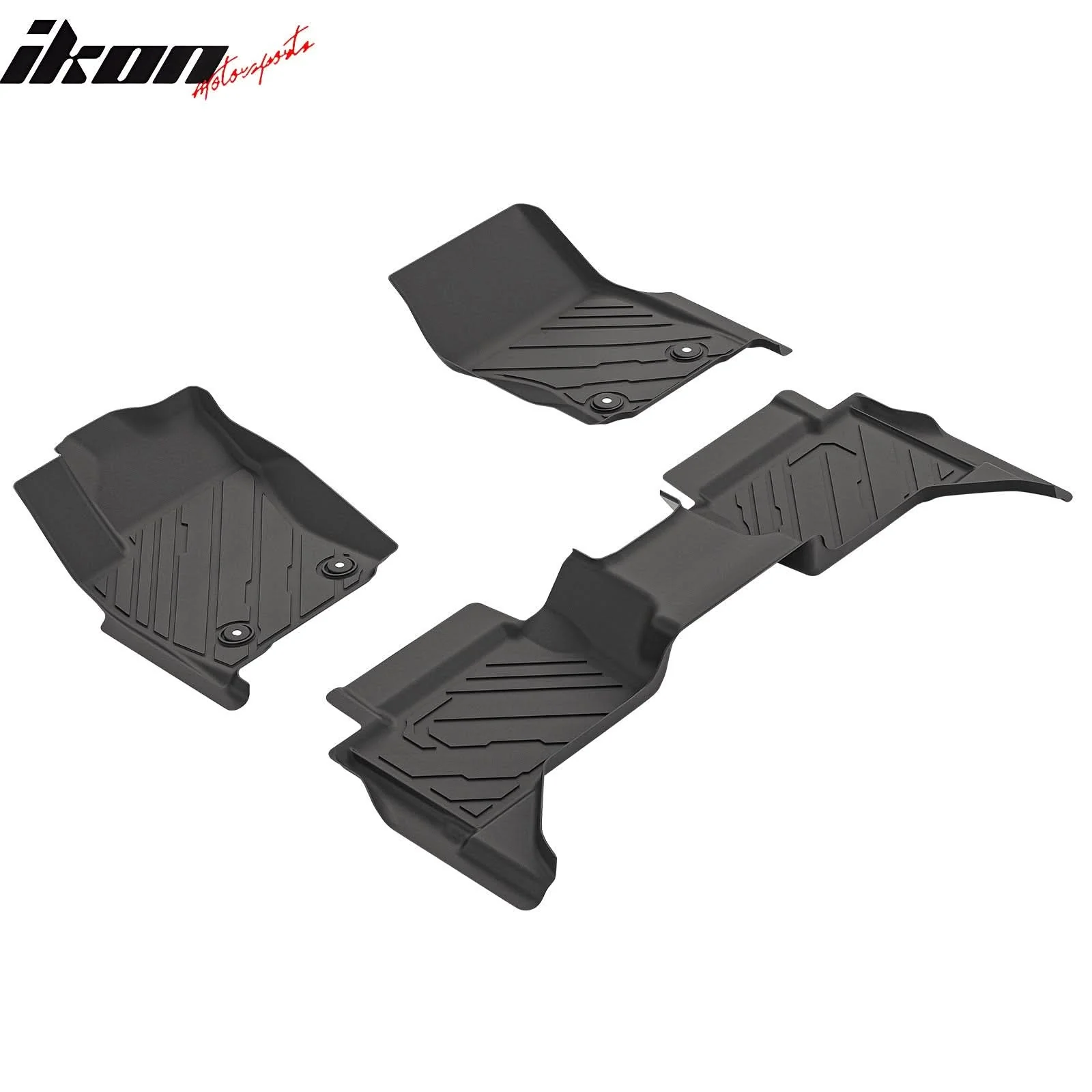 2024-2025 Toyota Tacoma Crew Cab 3D Floor Mats All Weather Carpets TPE - Image 3