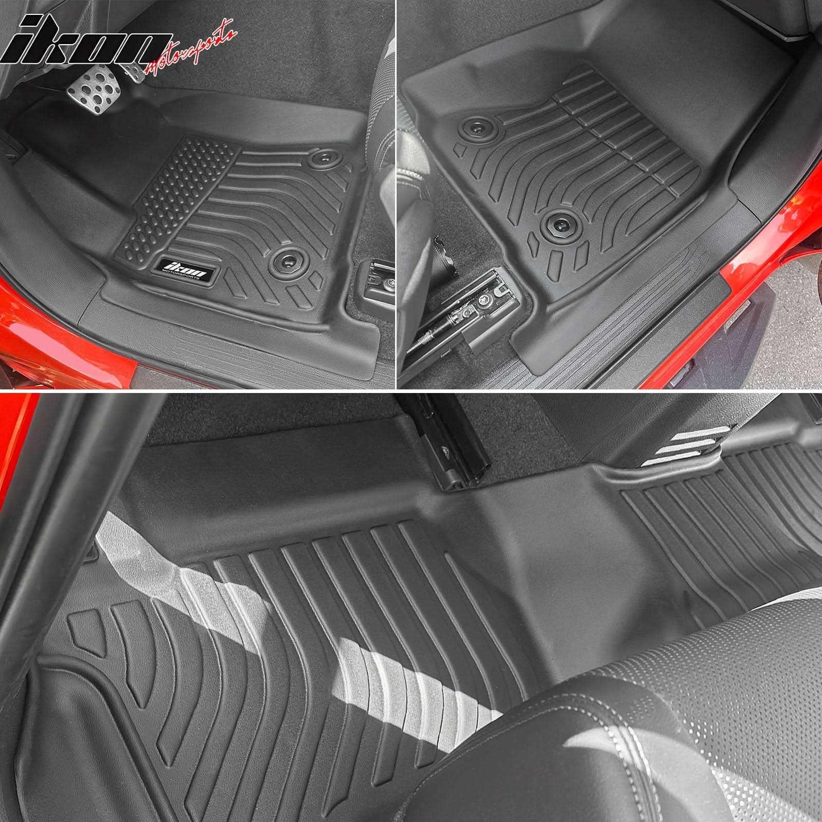 2024-2025 Toyota Tacoma Double Cab 3PC All Weather Floor Mats Carpets - Image 5