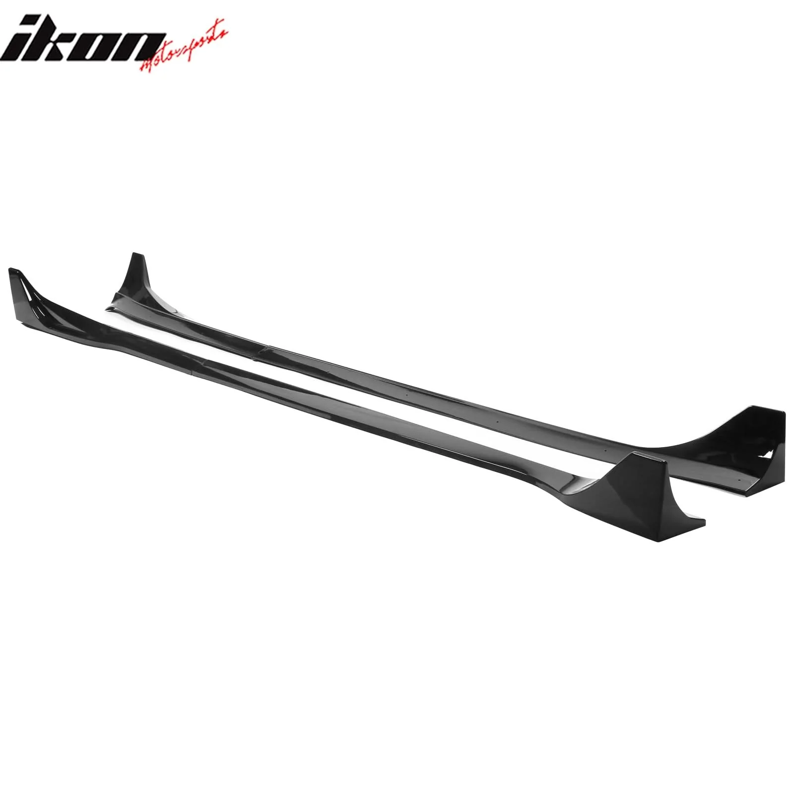 2024 Tesla Model 3 IKON Style Gloss Black Side Skirt Extension ABS - Image 4