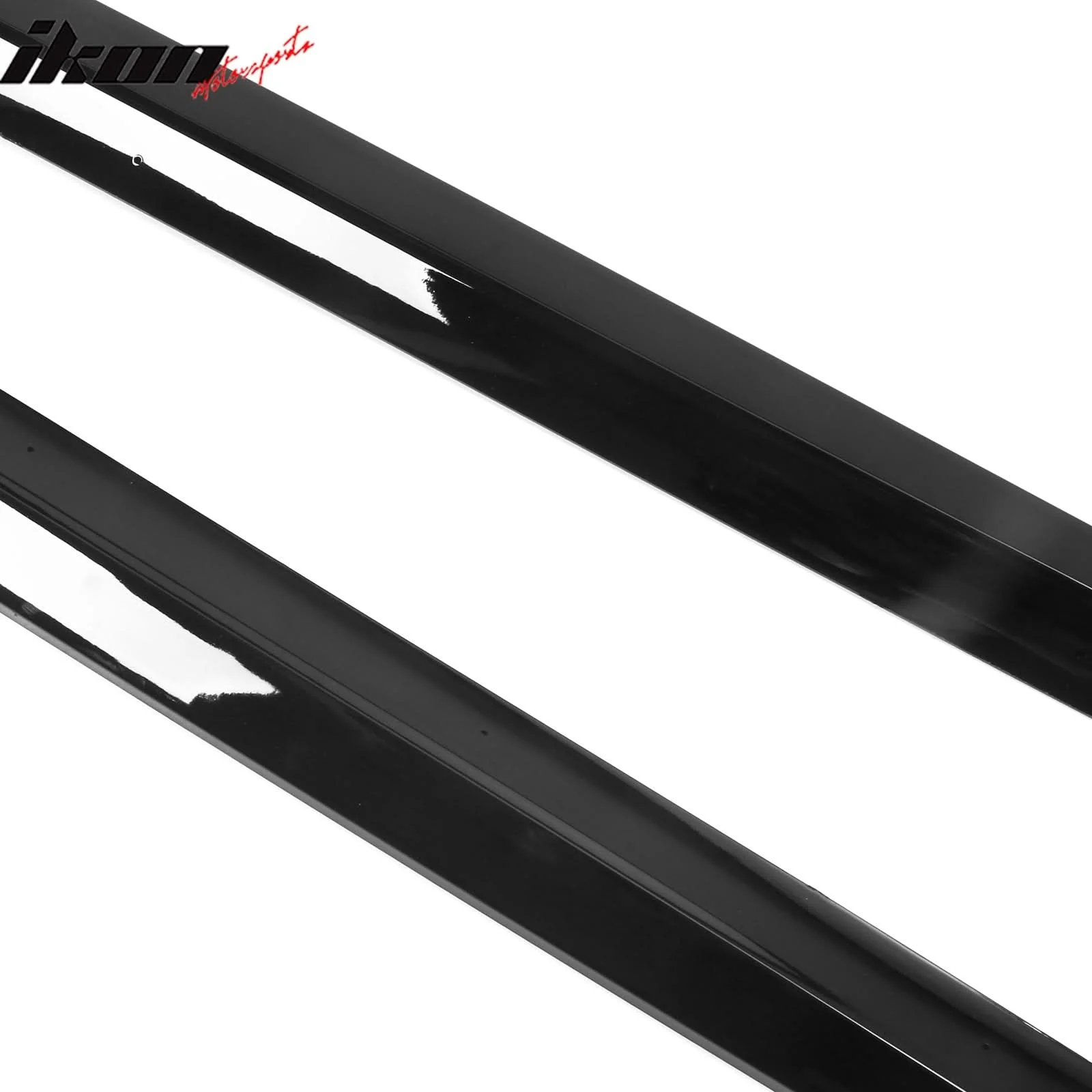 2024 Tesla Model 3 IKON Style Gloss Black Side Skirt Extension ABS - Image 9