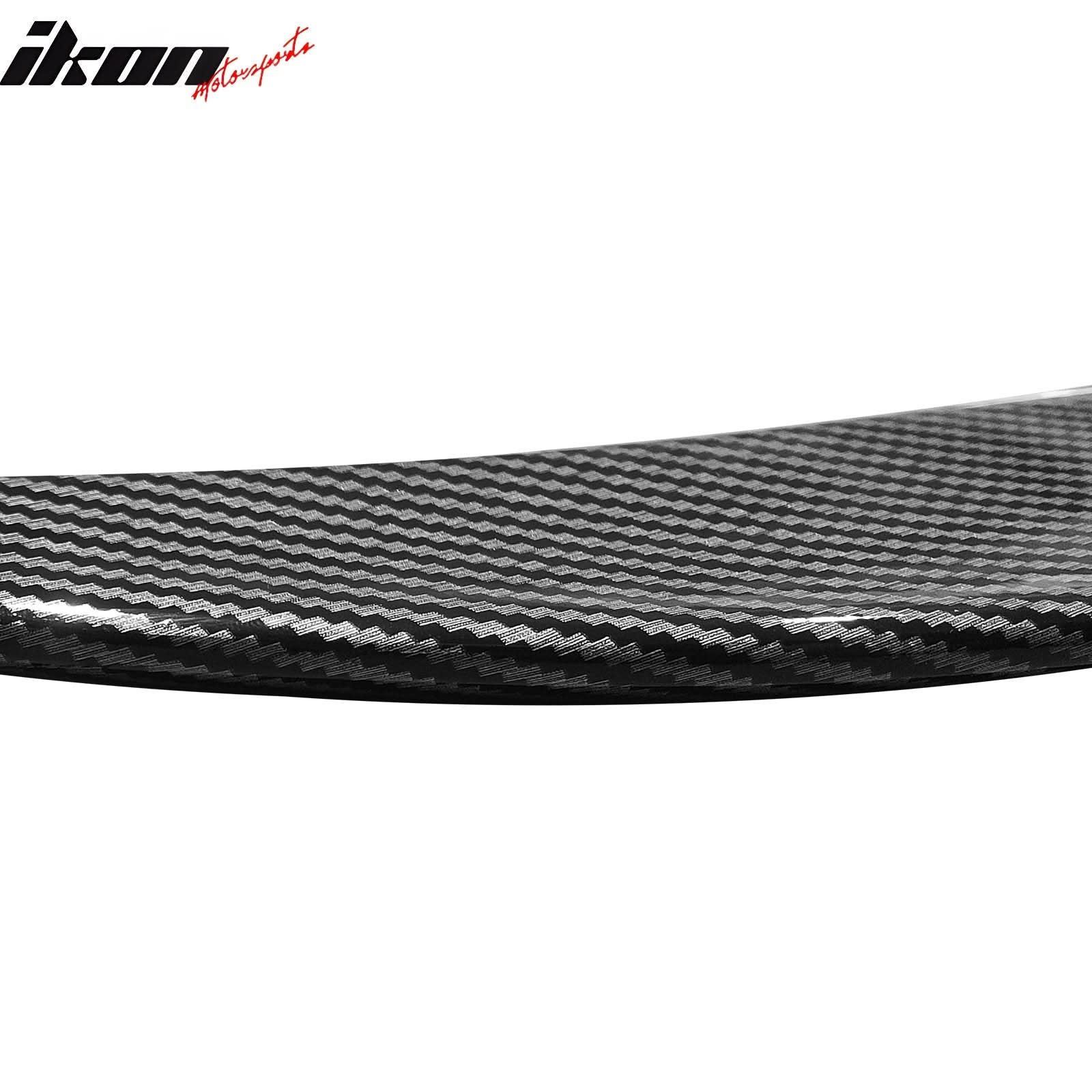 2024-Up Tesla Model 3 V Style Carbon Fiber Print Trunk Spoiler Lip ABS - Image 5