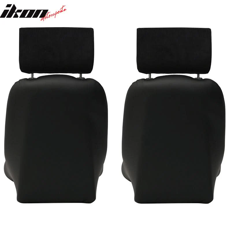 2X Classic Bucket Single Seat With Sliders Suede Black Faux Leather PU - Image 4