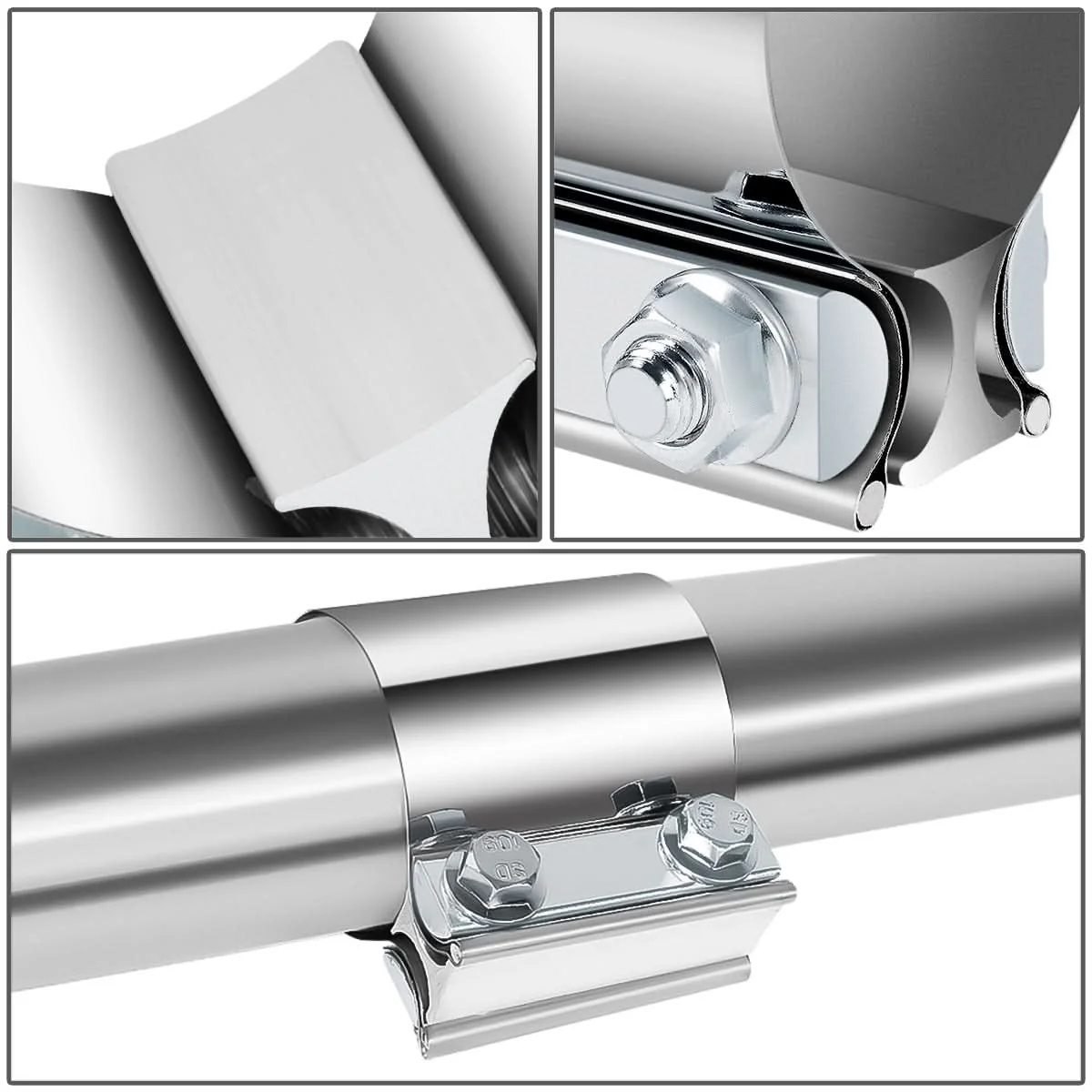 3.0" Butt Joint Exhaust Band Clamp Muffler Coupler Stainless Steel - Image 4