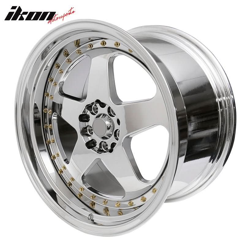 (4) 18X10 +30 5X100 / 5X114.3 Step Lip 5 Spoke Wheels Rims Replacement - Image 3