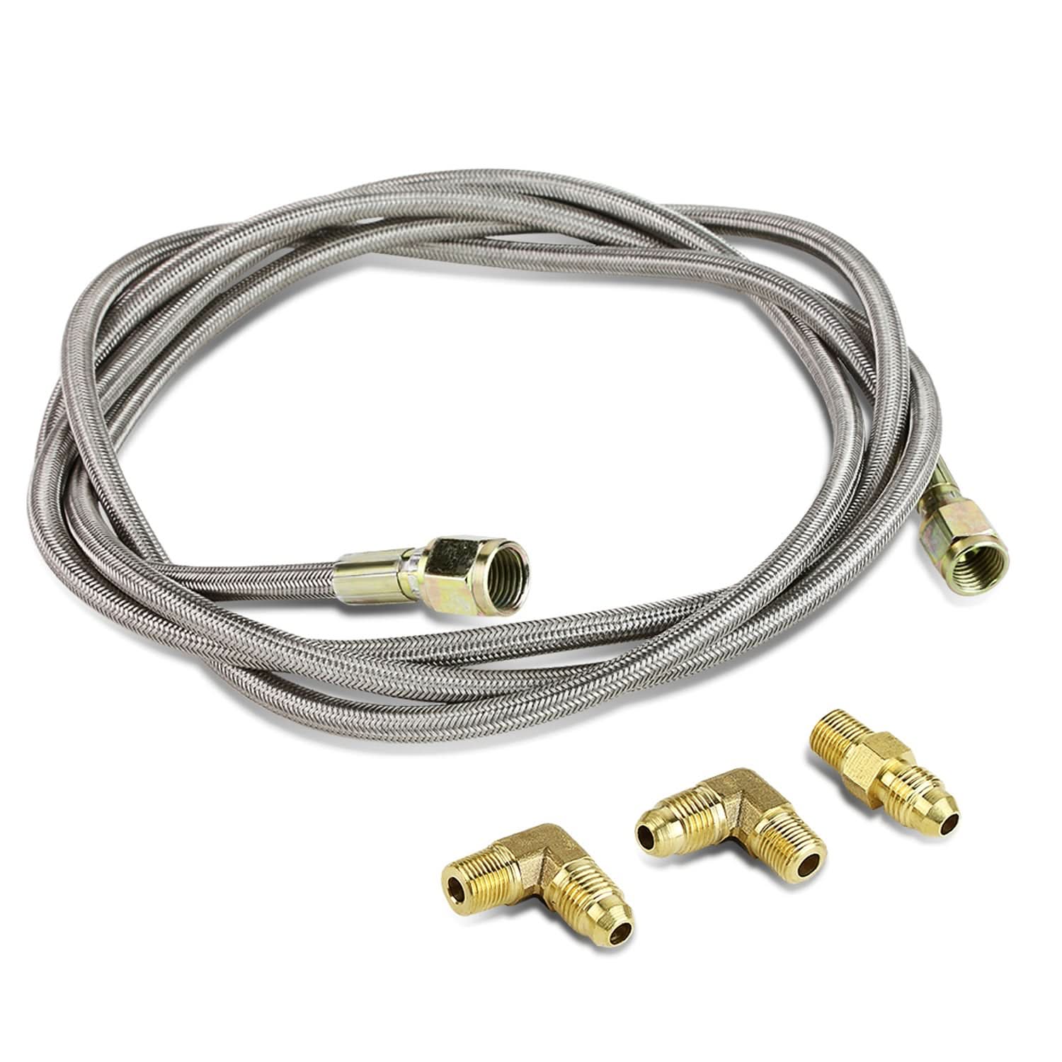 4AN Oil Feed Line Straight Fittings Both Ends - Image 2