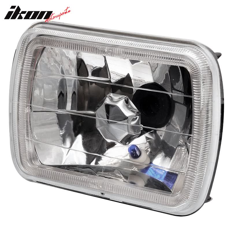 7X6 Inches Blue Halo Diamond Headlights Lamps Square - Image 3