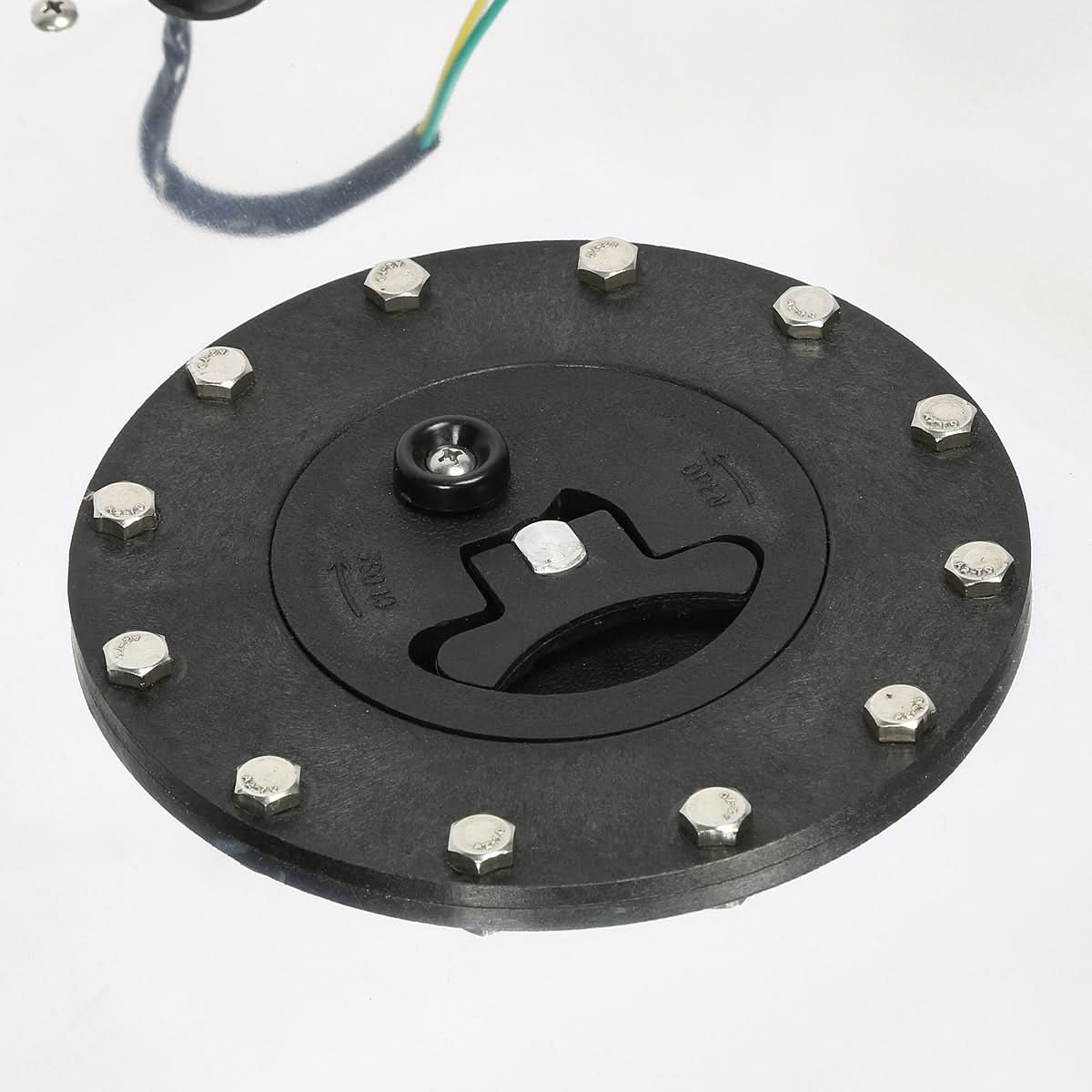 8 Gallon Aluminum Fuel Cell Gas Tank with Level Sender - Black Cap - Image 3