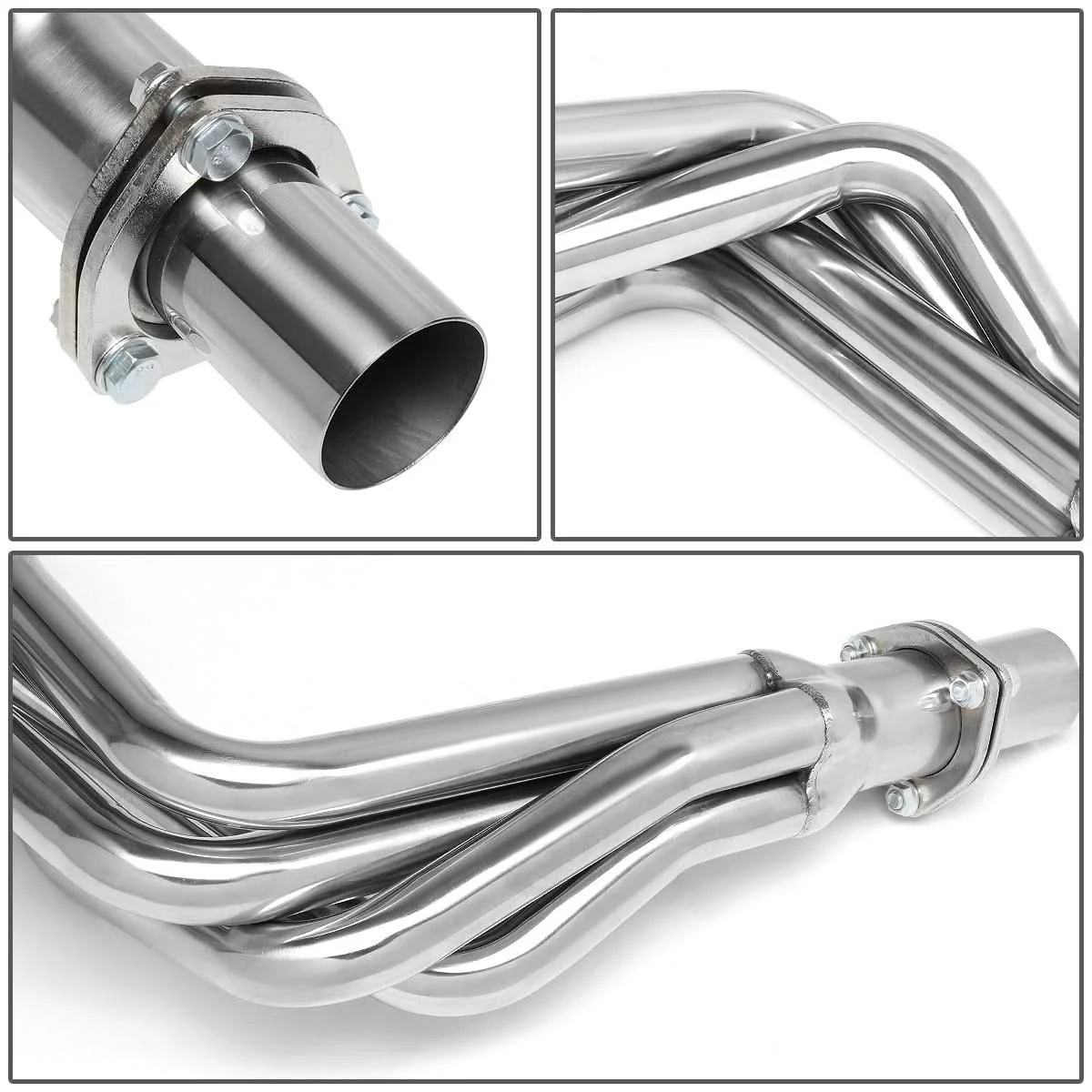 80-82 Ford F-150 F-250 F-350 5.8L 6.6L V8 Long Tube Header Stainless Steel - Image 6