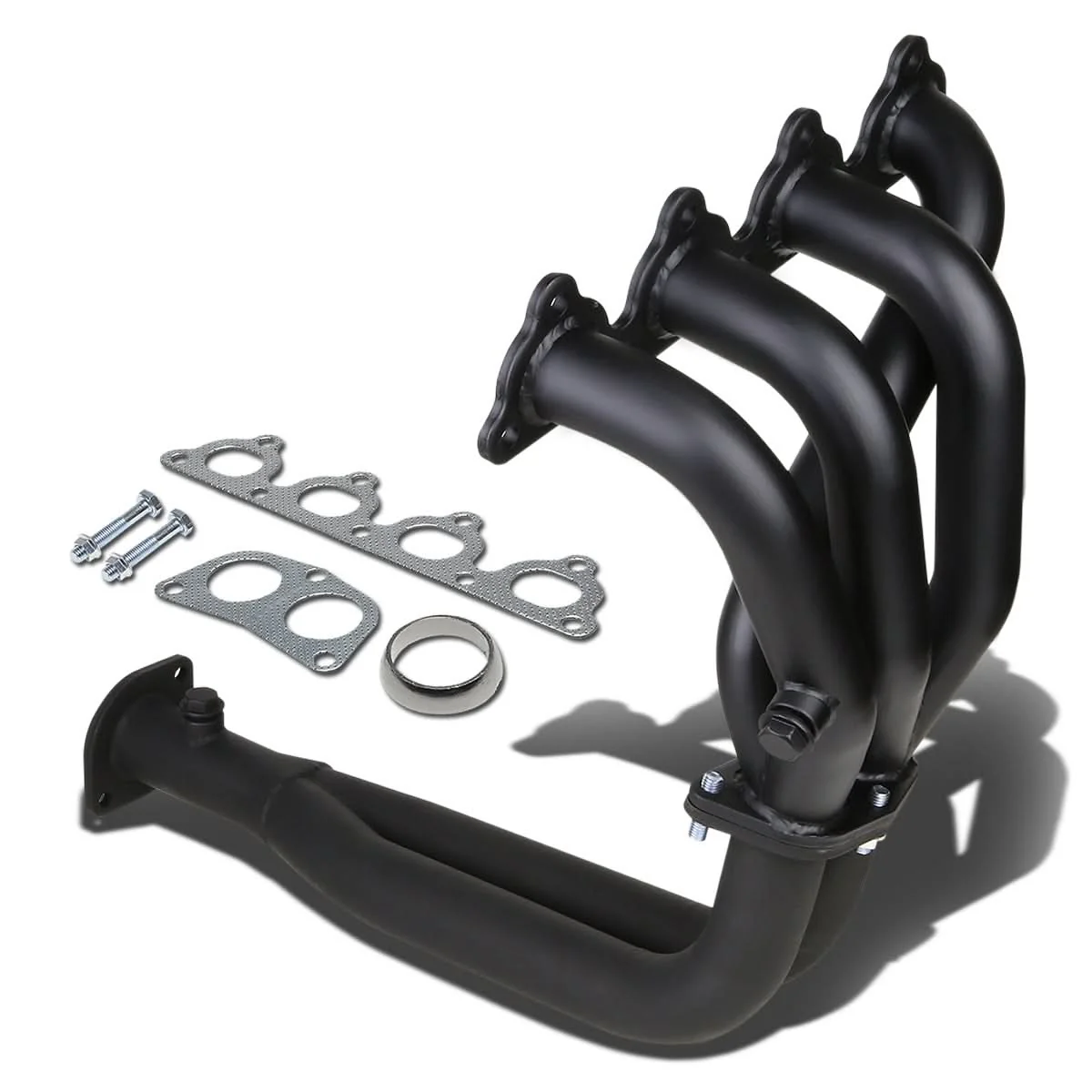 88-00 Honda Civic/Del Sol/CRX Header - Stainless Steel Black - Image 2