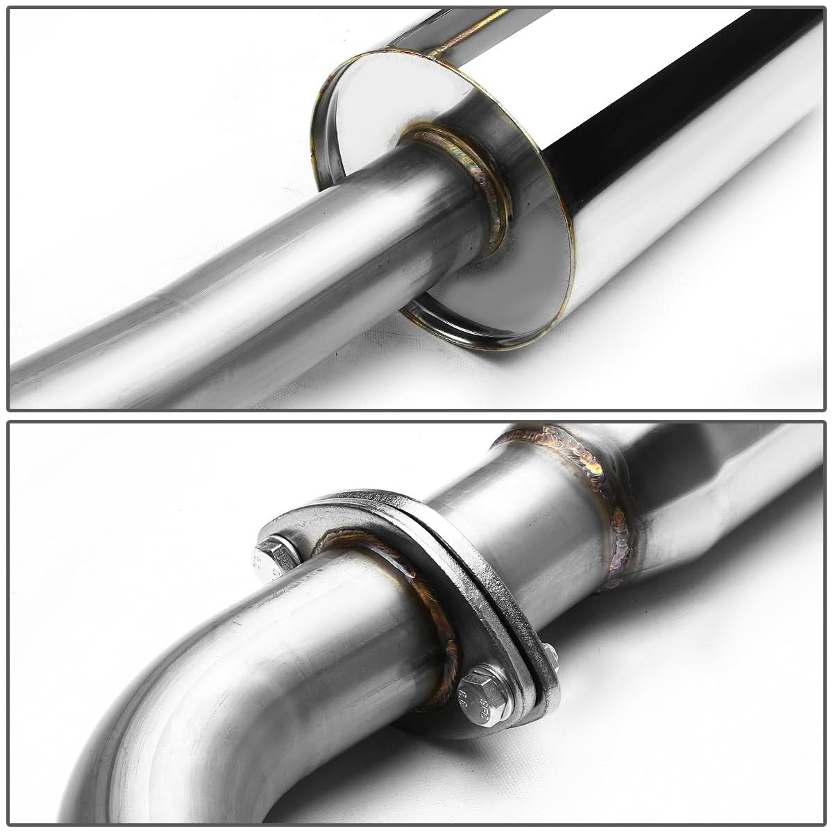 88-91 Honda CRX Catback Exhaust Single Rolled Tip Stainless Steel - Image 5